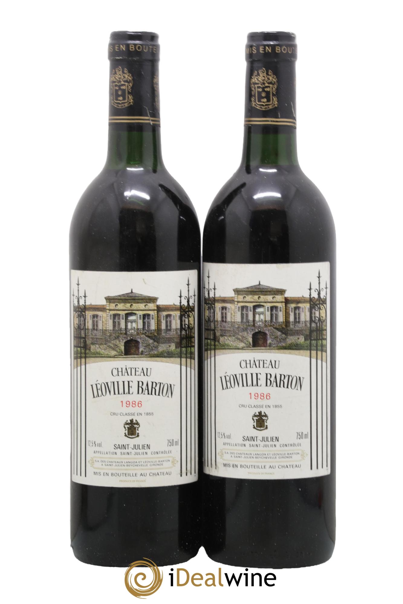 Château Léoville Barton 2ème Grand Cru Classé 1986 - Posten von 2 Flaschen - 0