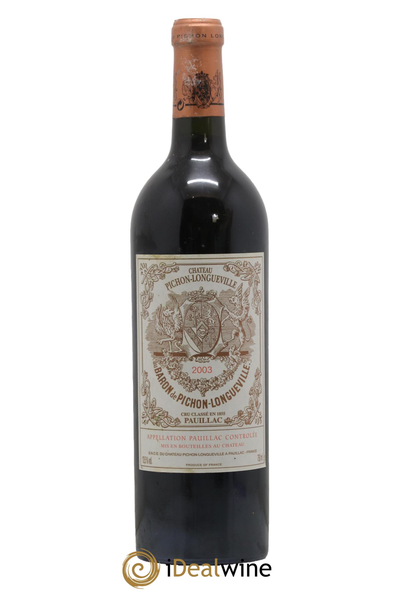 Pichon Longueville Baron 2ème Grand Cru Classé 2003 - Lotto di 1 bottiglia - 0