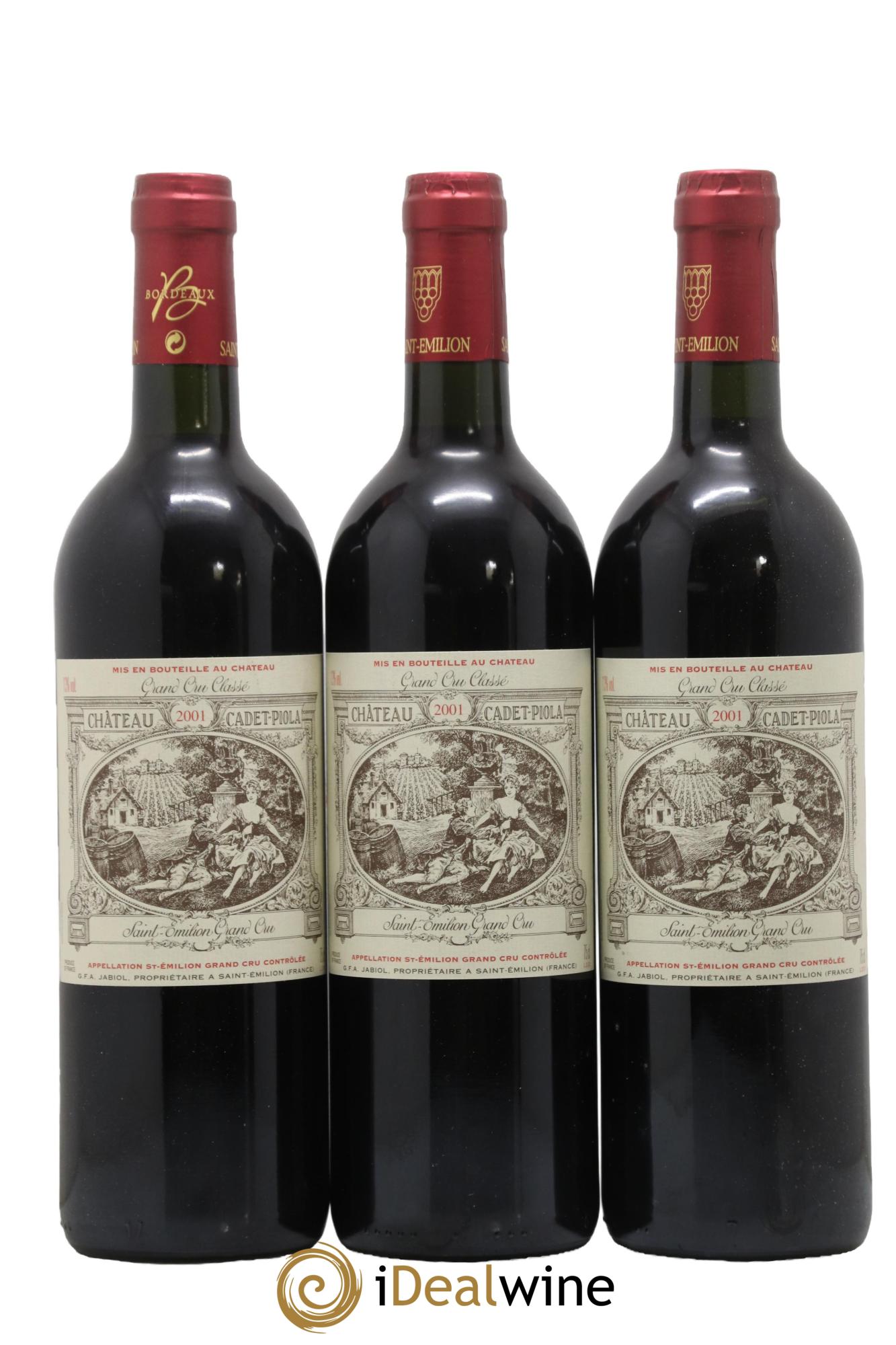 Château Cadet Piola Grand Cru Classé 2001 - Posten von 6 Flaschen - 1