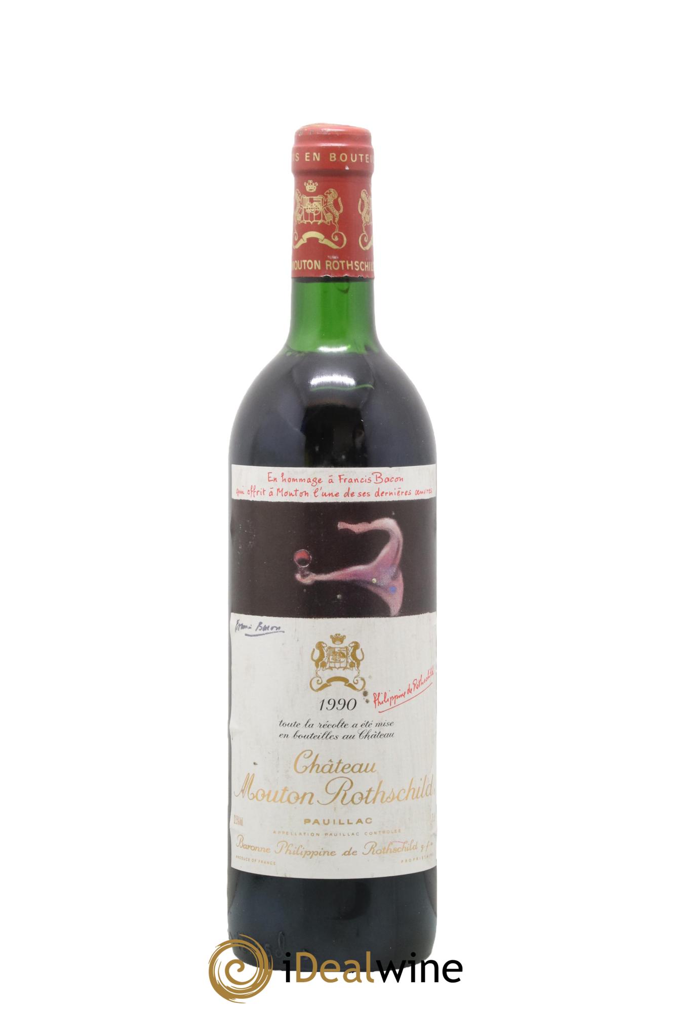 Château Mouton Rothschild 1er Grand Cru Classé 1990 - Lot de 1 bouteille - 0