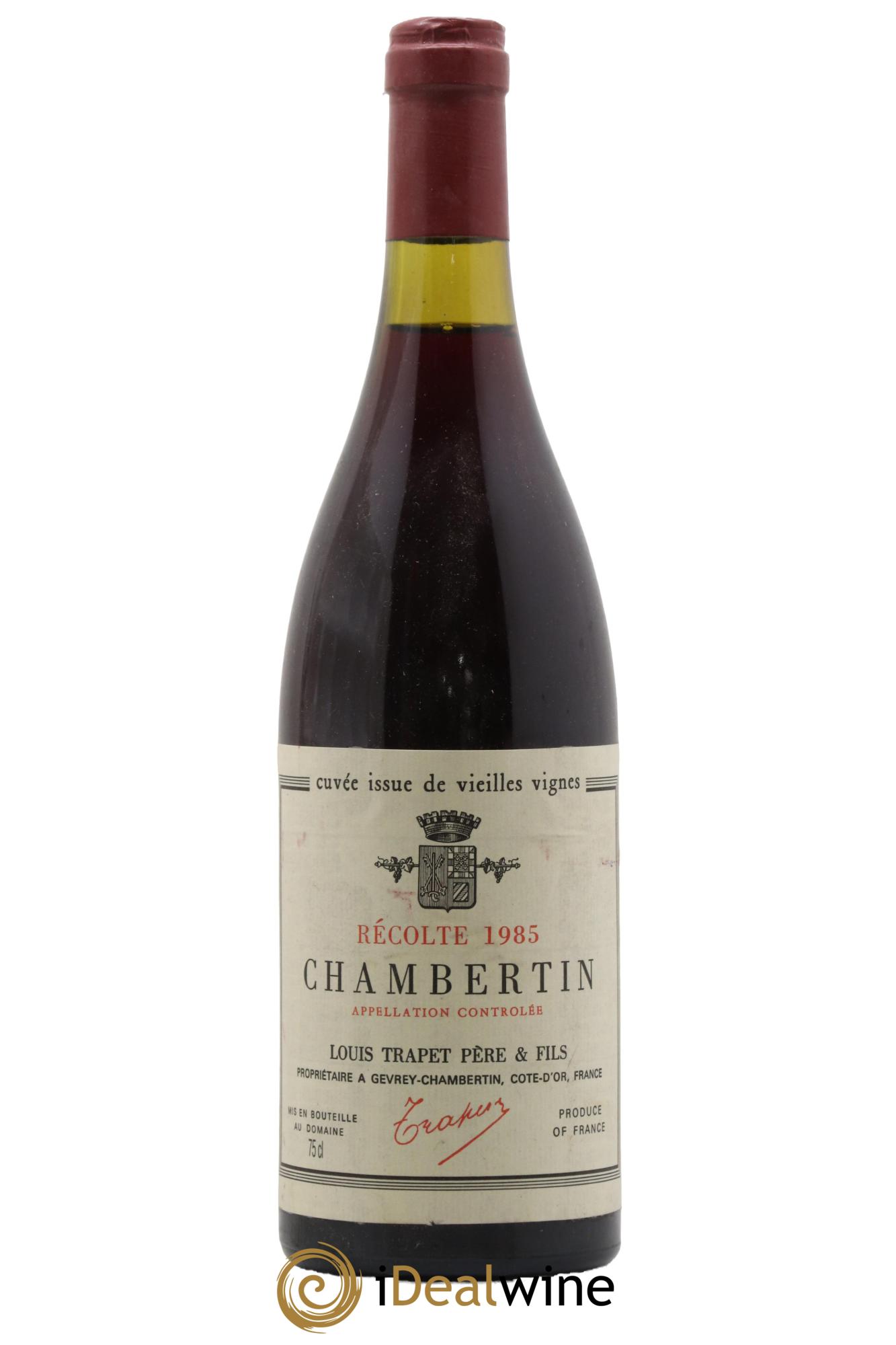 Chambertin Grand Cru Vieilles Vignes Domaine Trapet 1985 - Lot de 1 bouteille - 0