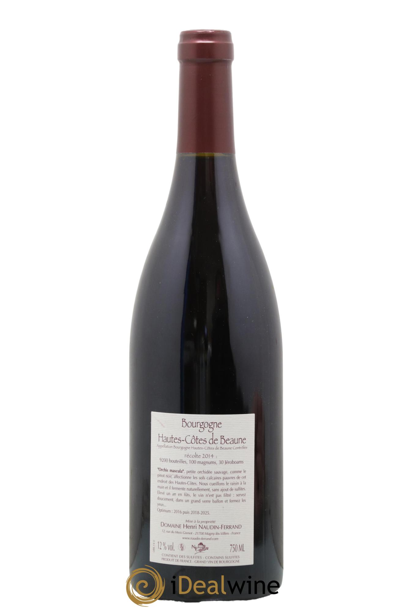 Hautes Côtes de Beaune Orchis Mascula Naudin-Ferrand (Domaine) 2014 - Lot de 1 bouteille - 1