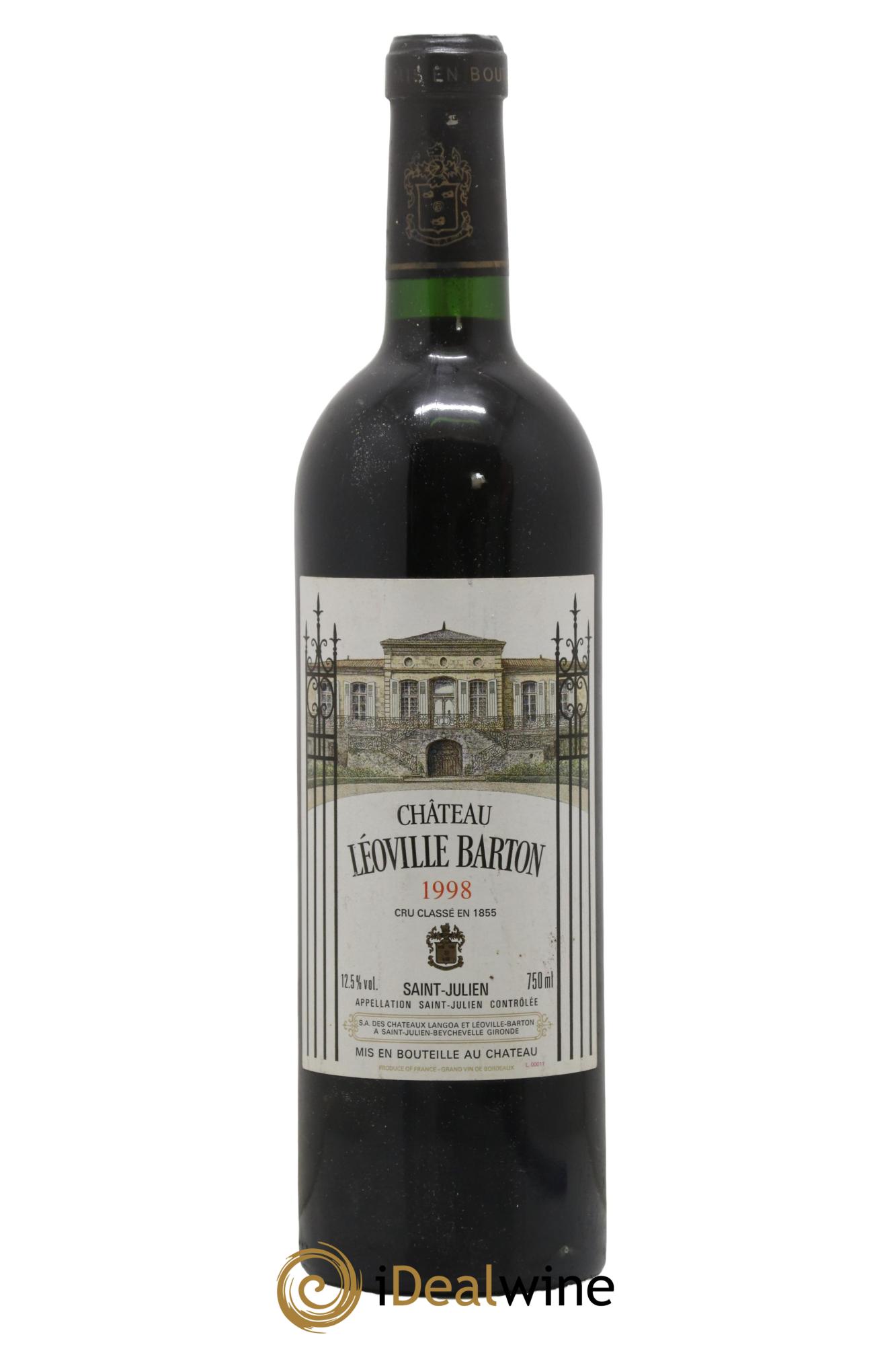 Château Léoville Barton 2ème Grand Cru Classé  1998 - Lot de 1 bouteille - 0