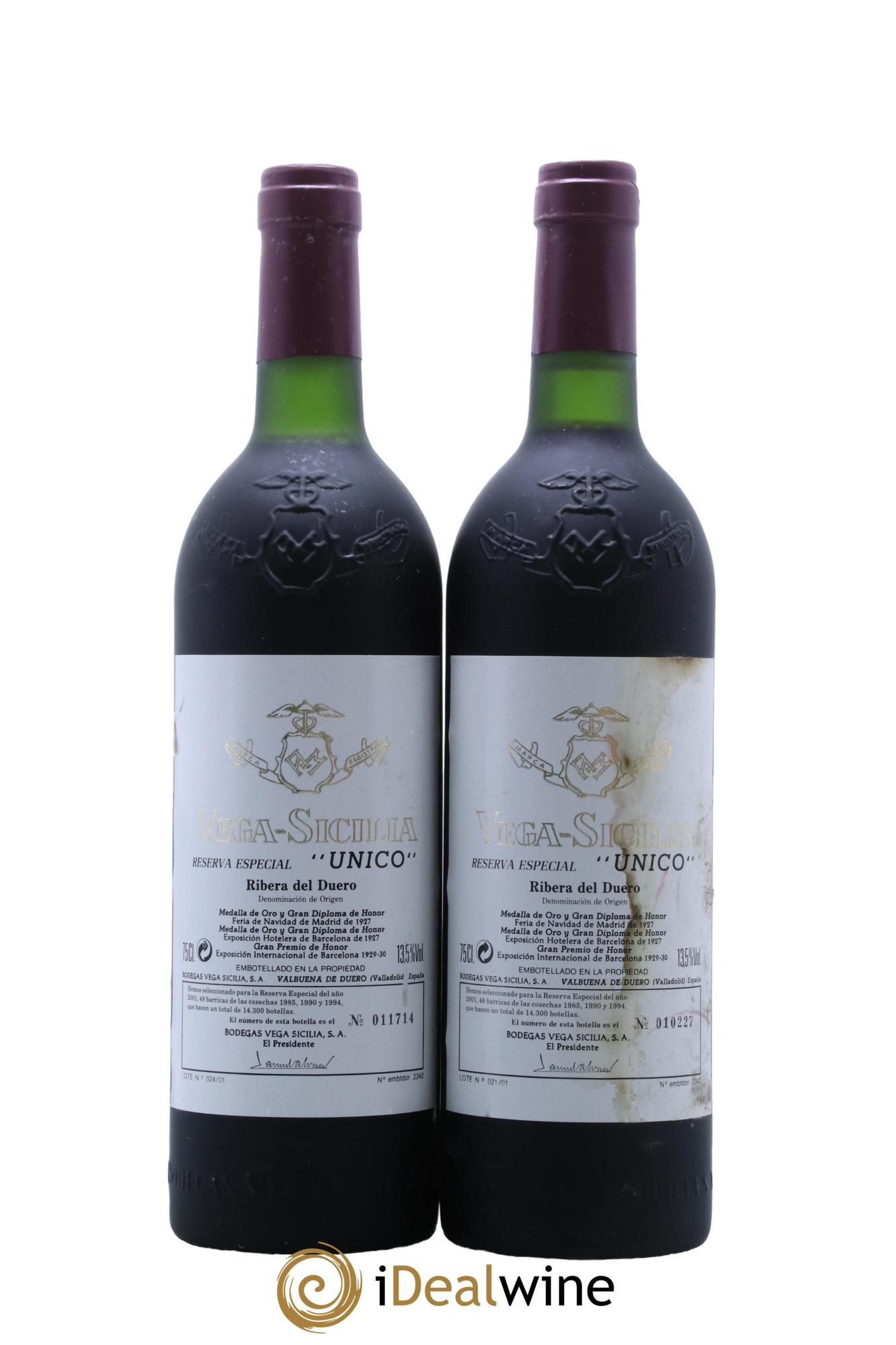 Ribera Del Duero Vega Sicilia Unico Reserva Especial Famille Alvarez  - Lot de 2 bouteilles - 0