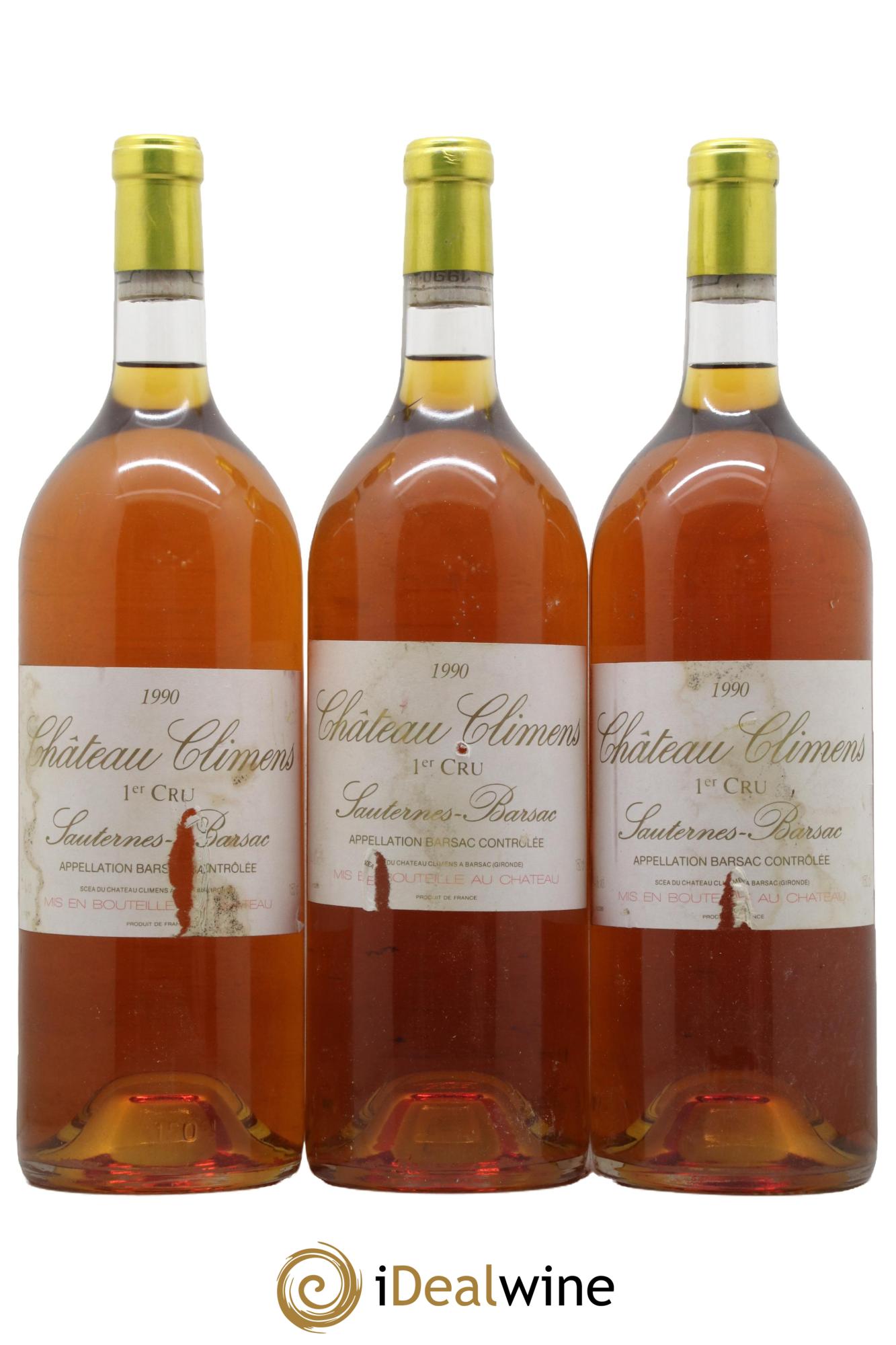 Château Climens 1er Grand Cru Classé 1990 - Lot of 3 magnums - 0