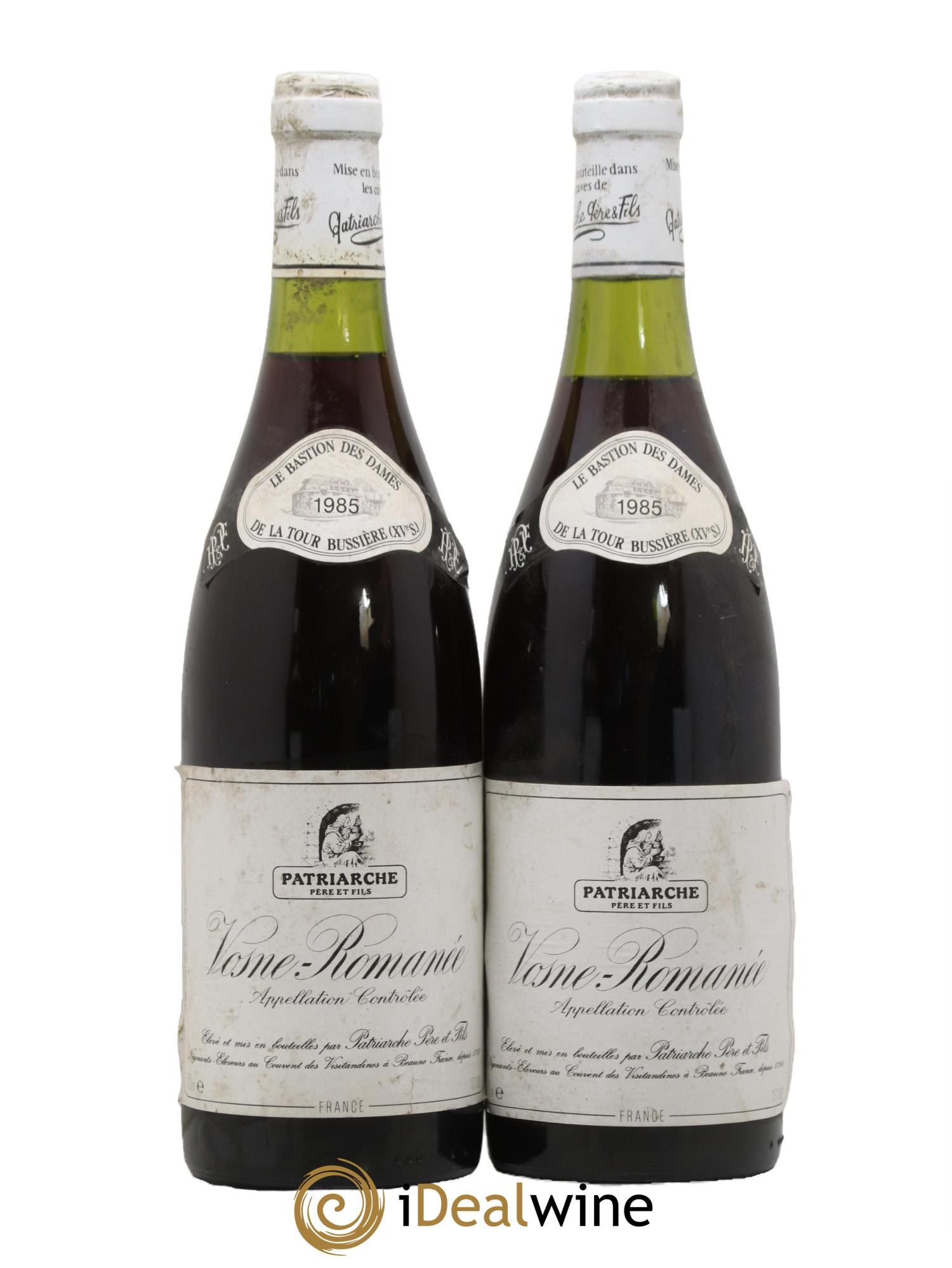 Vosne-Romanée Le bastion Des Dames De La Tour Bussière Patriarche 1985 - Lot of 2 bottles - 0