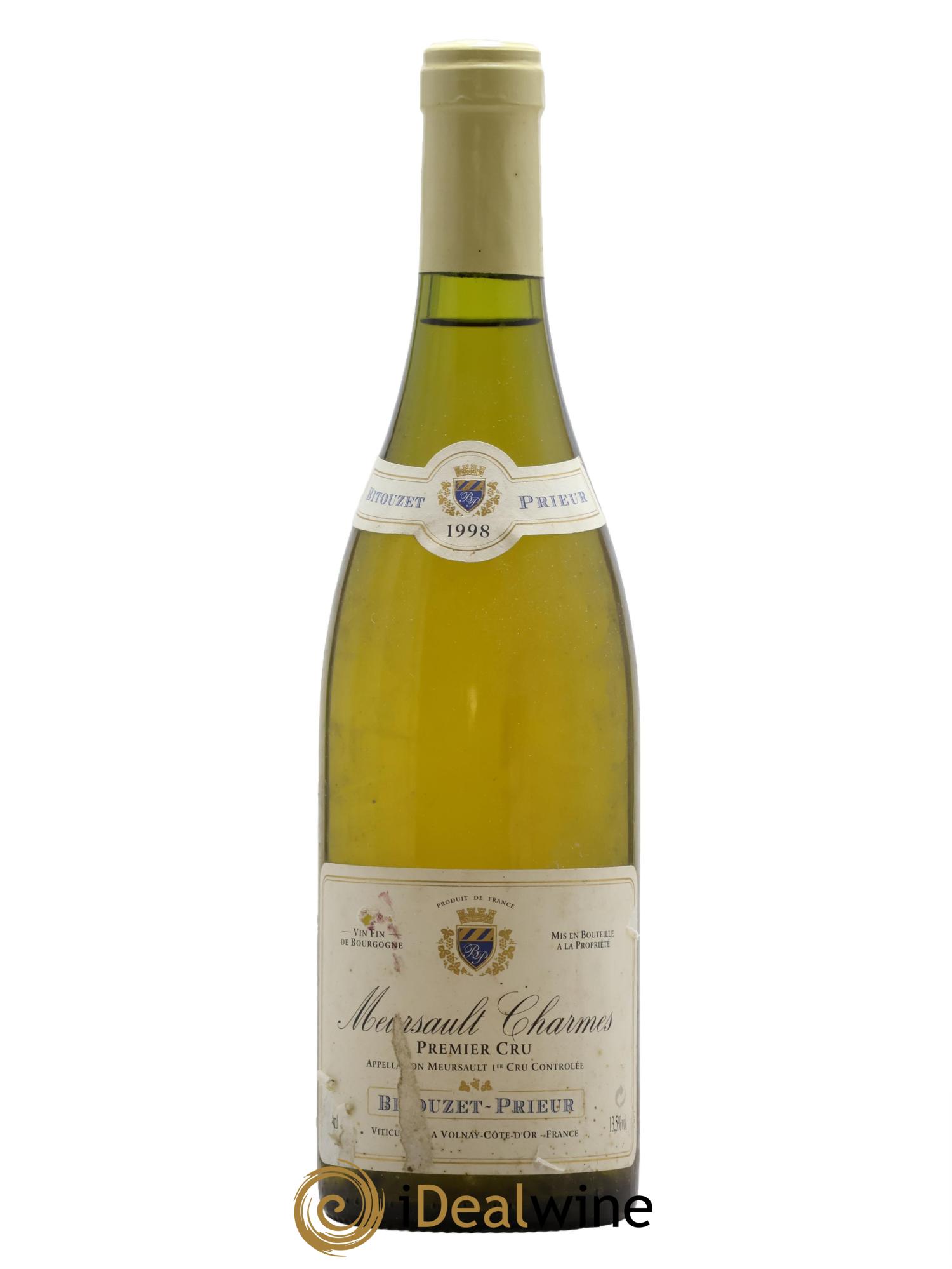 Meursault 1er Cru Charmes Bitouzet Prieur 1998 - Lot de 1 bouteille - 0