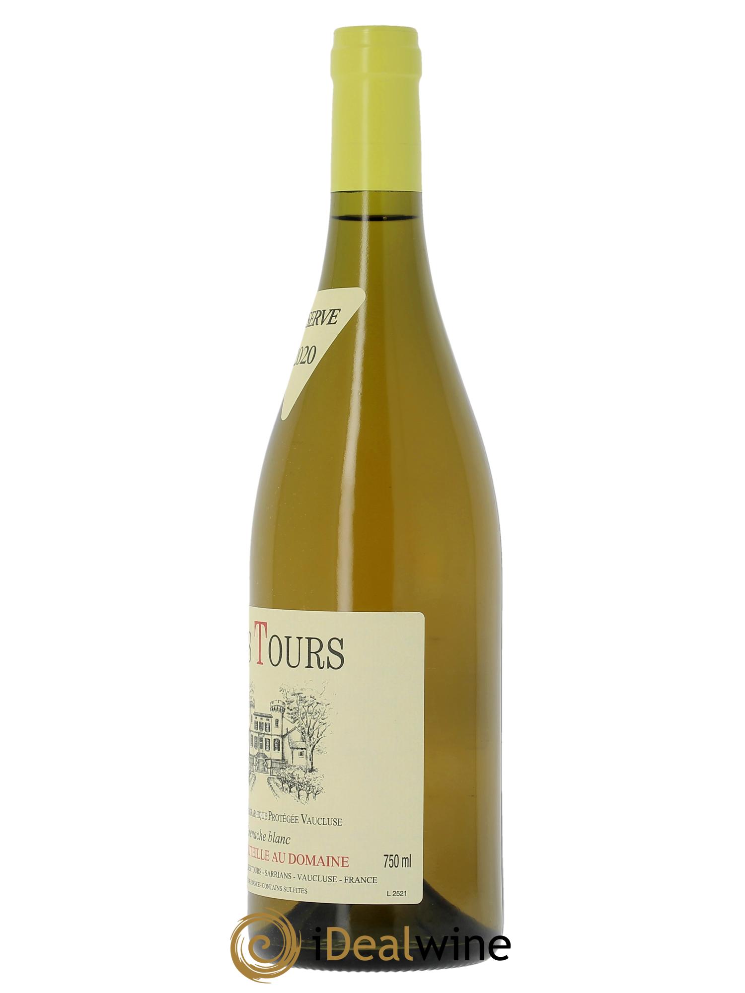 IGP Vaucluse (Vin de Pays de Vaucluse) Les Tours Grenache Blanc Emmanuel Reynaud  2020 - Lot de 1 bouteille - 1