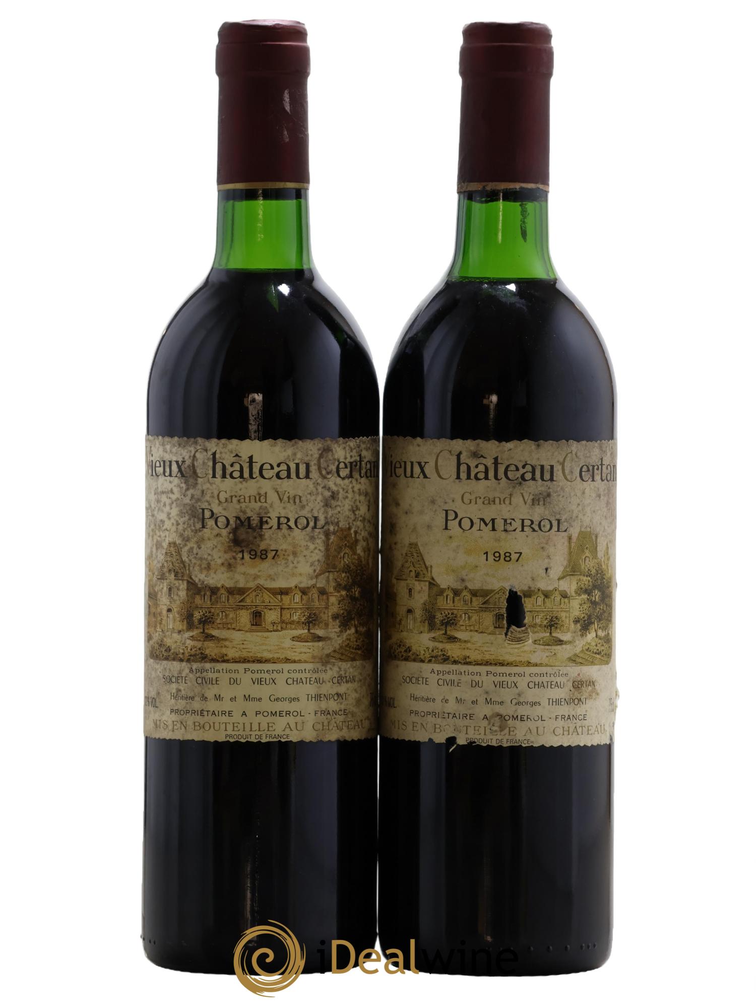 Vieux Château Certan 1987 - Lot de 2 bouteilles - 0