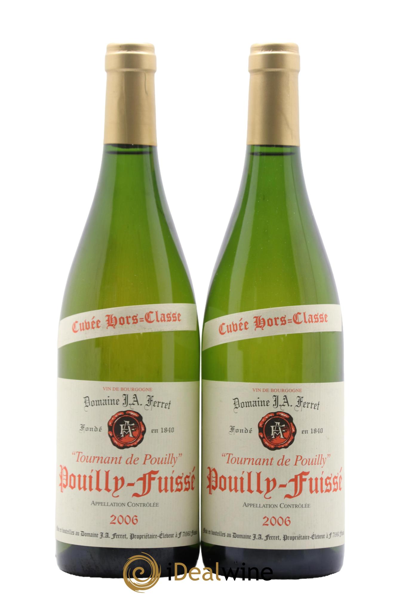 Pouilly-Fuissé 1er Cru Hors Classe Tournant de Pouilly J.A. Ferret (Domaine) 2006 - Lot of 2 bottles - 0