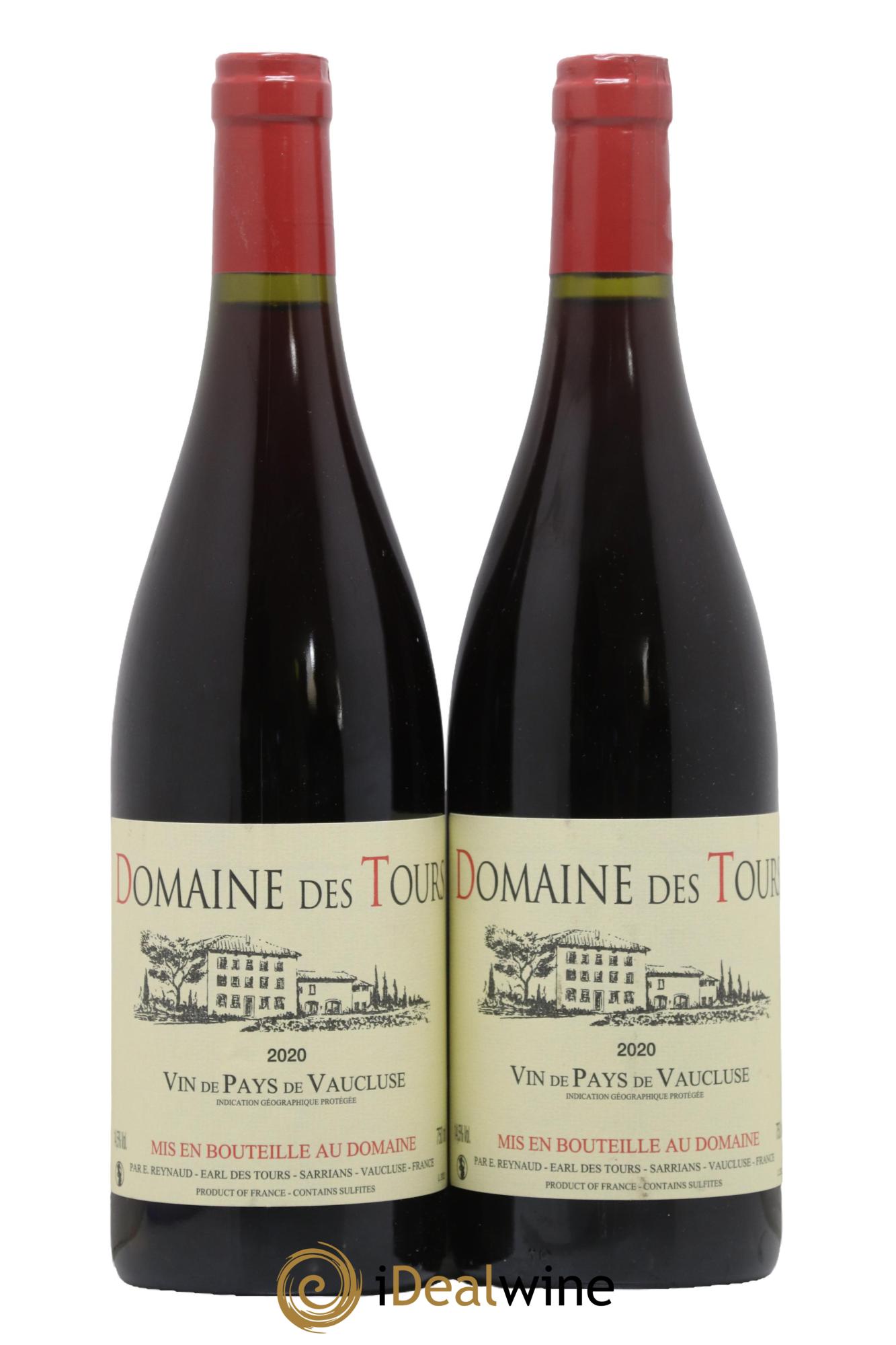 IGP Vaucluse (Vin de Pays de Vaucluse) Domaine des Tours Emmanuel Reynaud 2020 - Posten von 2 Flaschen - 0