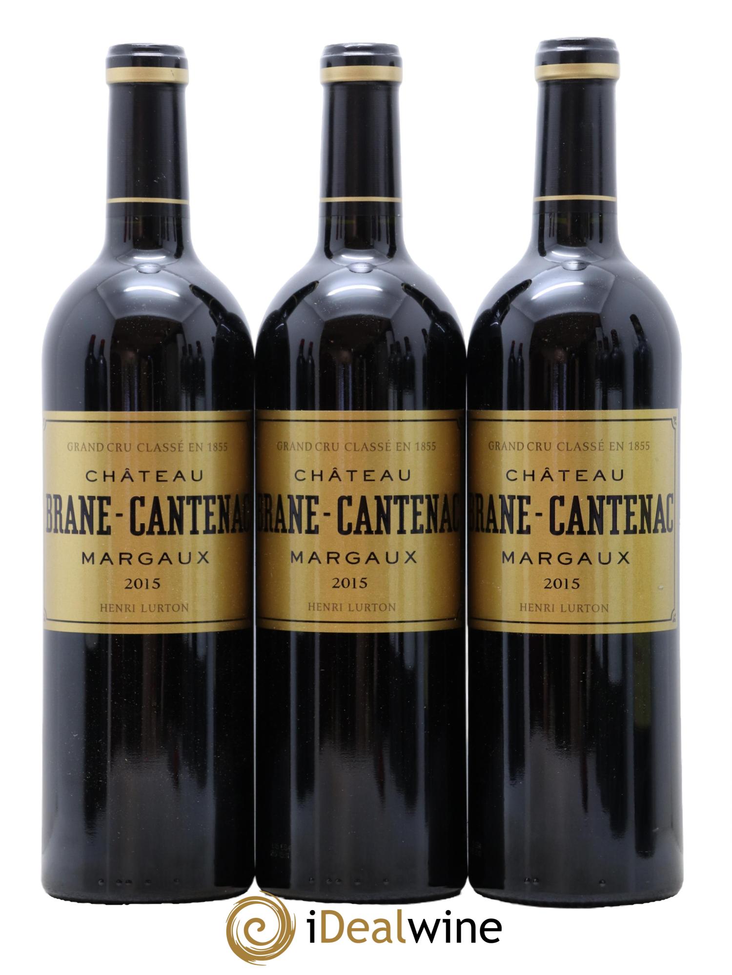 Château Brane Cantenac 2ème Grand Cru Classé 2015 - Lot of 3 bottles - 0