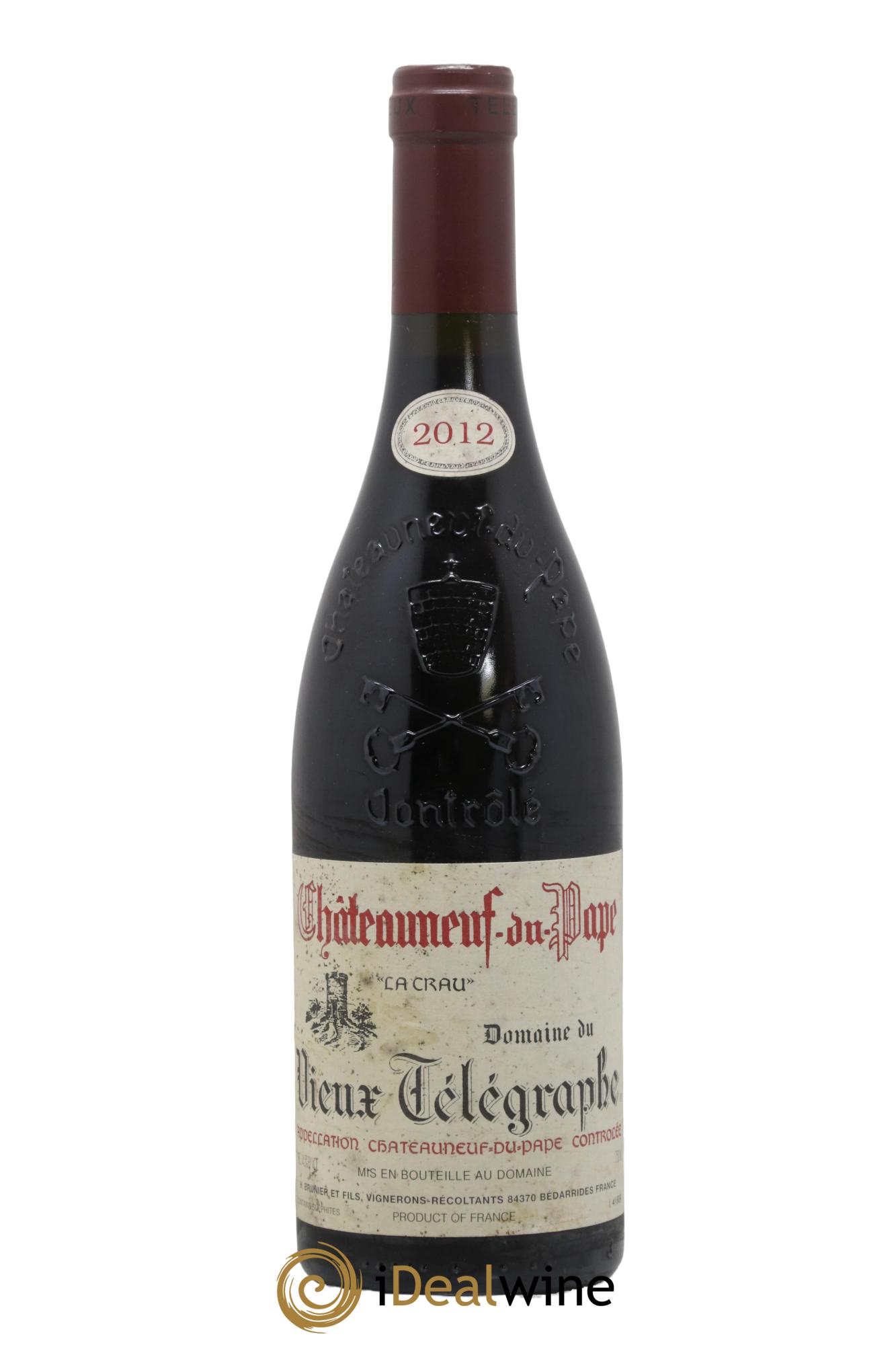 Châteauneuf-du-Pape Vieux Télégraphe (Domaine du) Vignobles Brunier  2012 - Lot of 1 bottle - 0