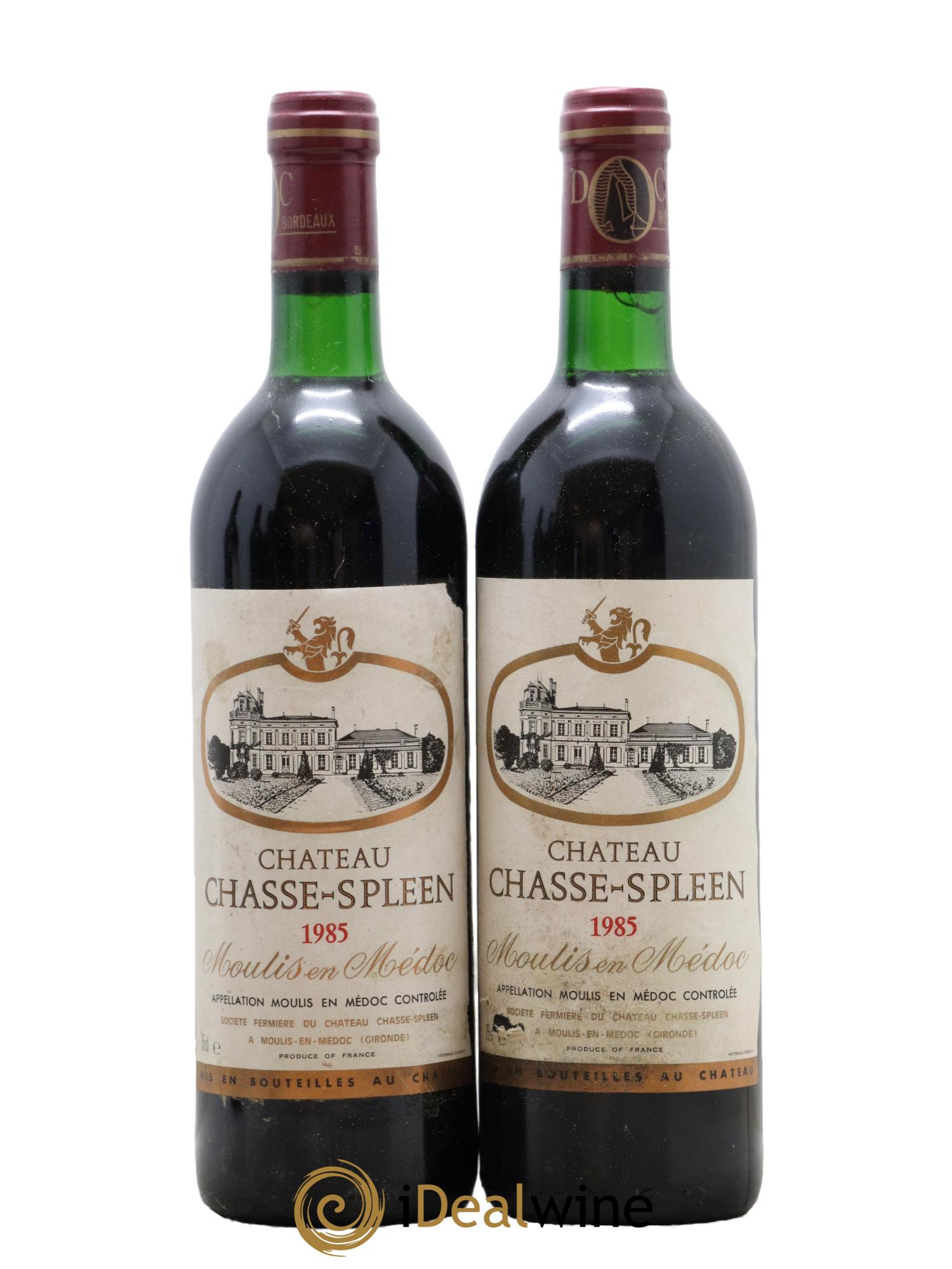 Château Chasse Spleen 1985 - Lot de 2 bouteilles - 0