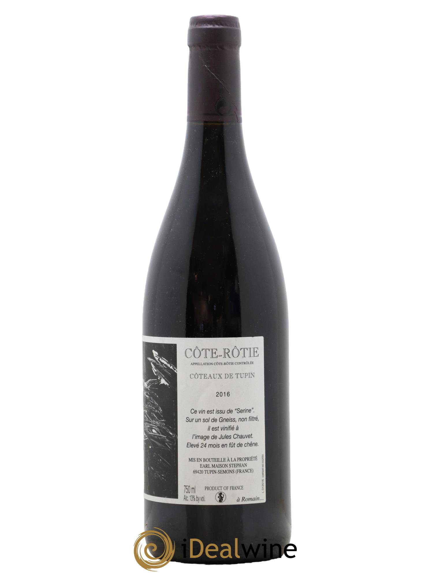 Côte-Rôtie Coteaux de Tupin Jean-Michel Stephan 2016 - Lot de 1 bouteille - 1