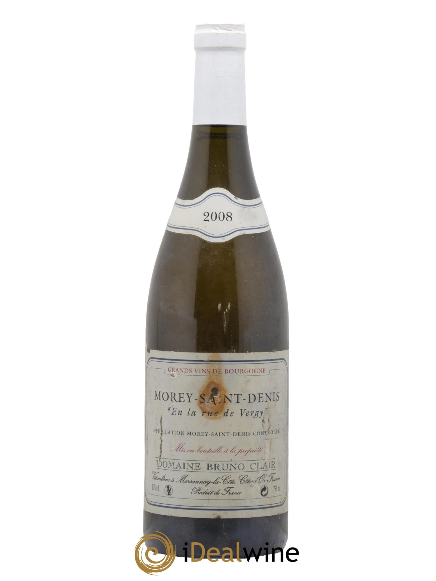 Morey Saint-Denis En la Rue de Vergy Bruno Clair (Domaine) 2008 - Posten von 1 Flasche - 0