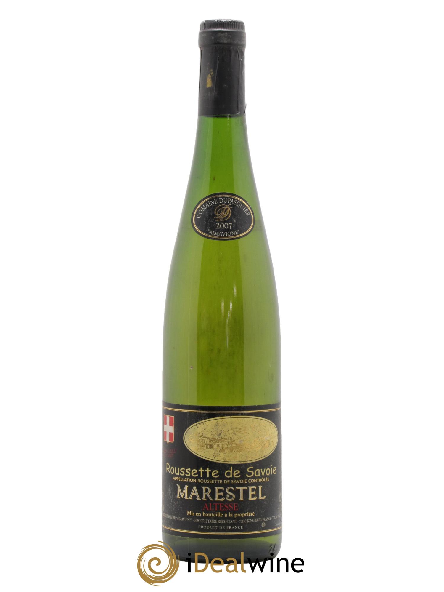 Vin de Savoie Roussette De Savoie Altesse Marestel Dupasquier Aimavigne 2007 - Lot de 1 bouteille - 0