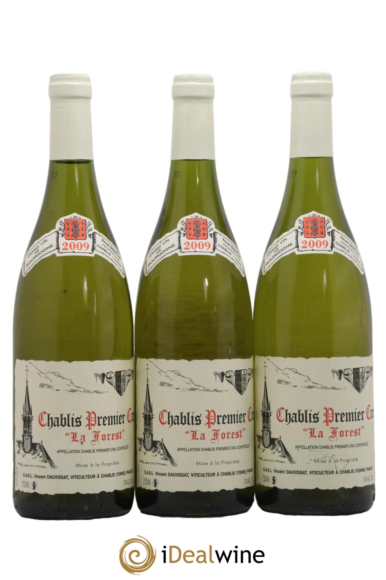 Chablis 1er Cru La Forest Vincent Dauvissat (Domaine) 2009 - Lot de 3 bouteilles - 0