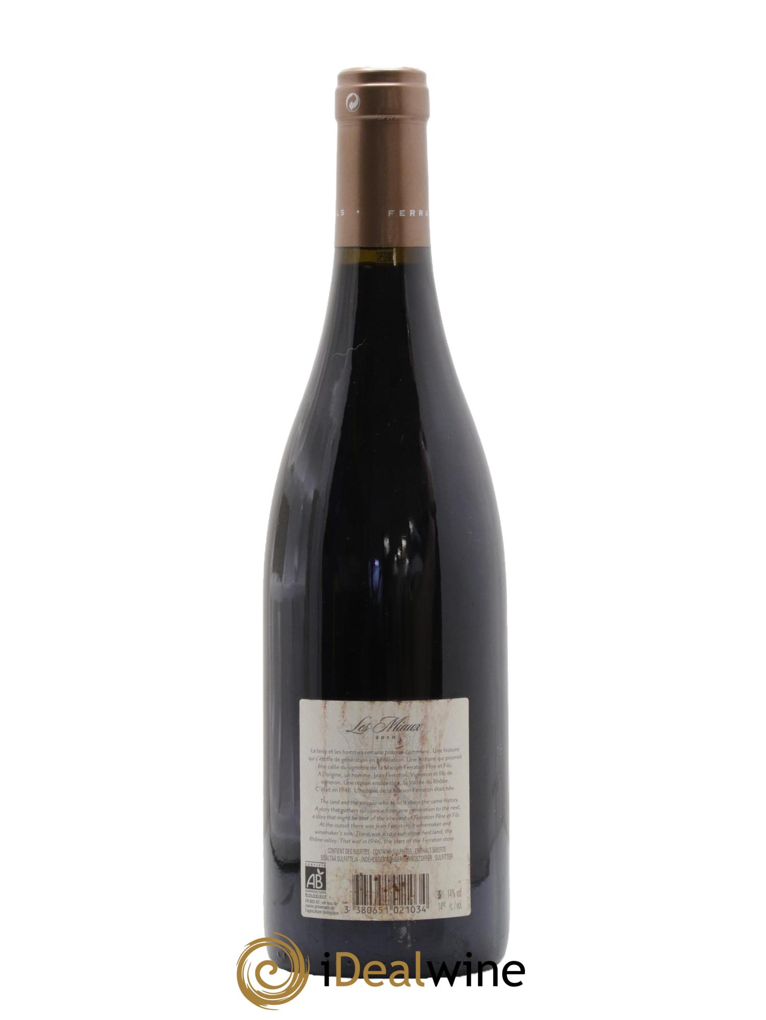 Hermitage Les Miaux Ferraton Père et Fils (Domaine) 2010 - Lot de 1 bouteille - 1