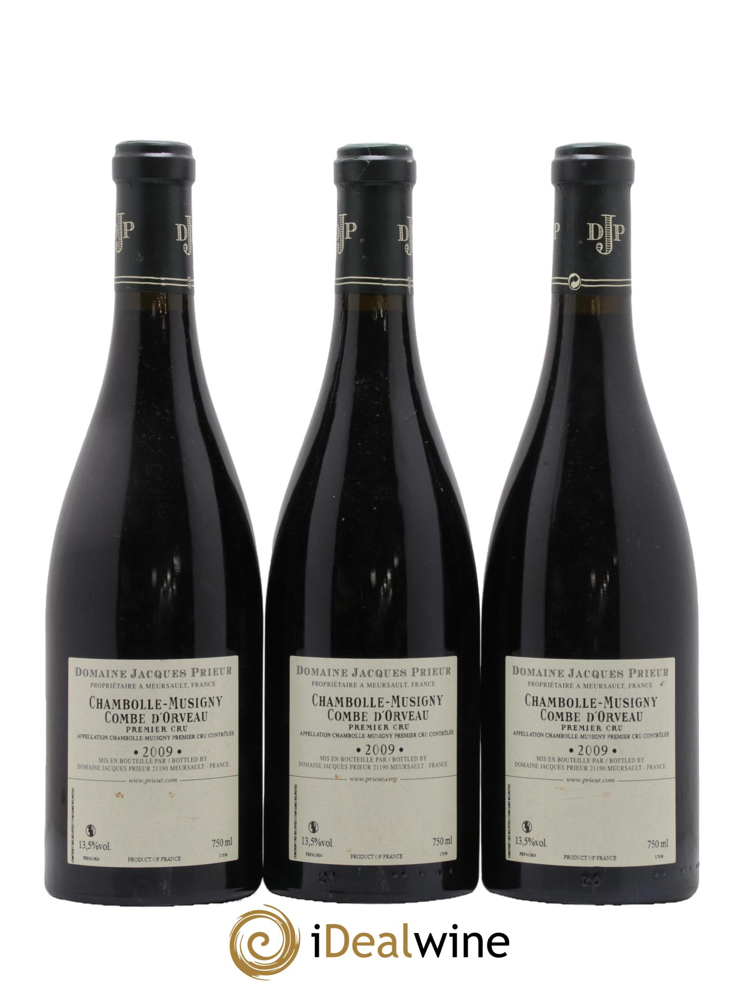 Chambolle-Musigny 1er Cru Combe d'Orveau Jacques Prieur (Domaine) 2009 - Posten von 3 Flaschen - 1