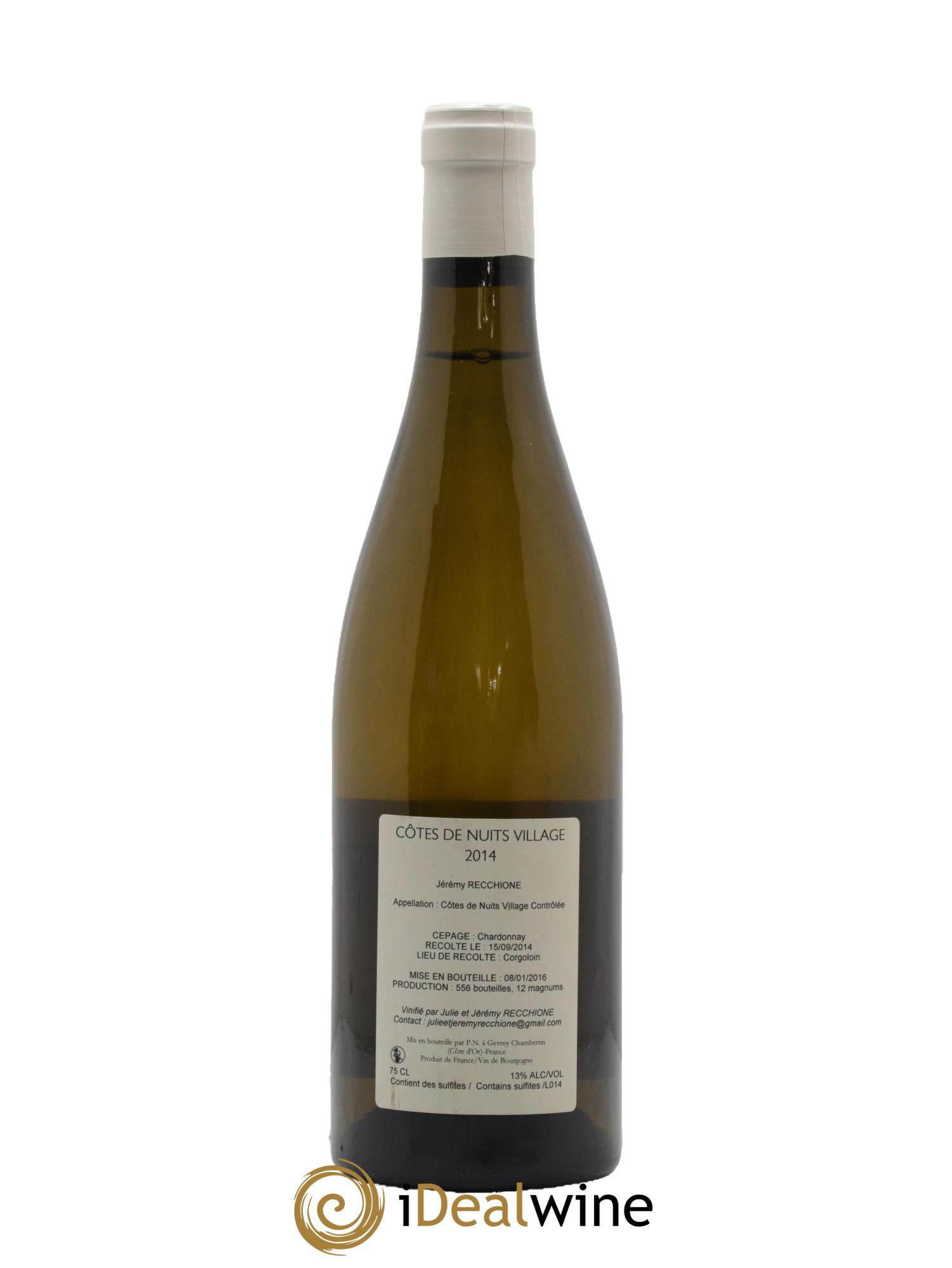 Côte de Nuits-Villages Domaine Jérémy Recchione 2014 - Posten von 1 Flasche - 1