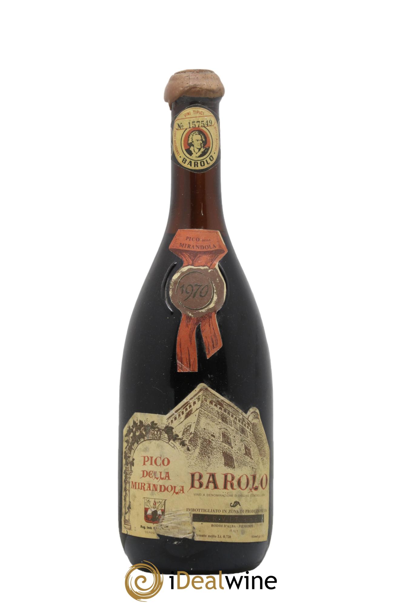 Barolo DOCG Pico Della Mirandola 1970 - Posten von 1 Flasche - 0