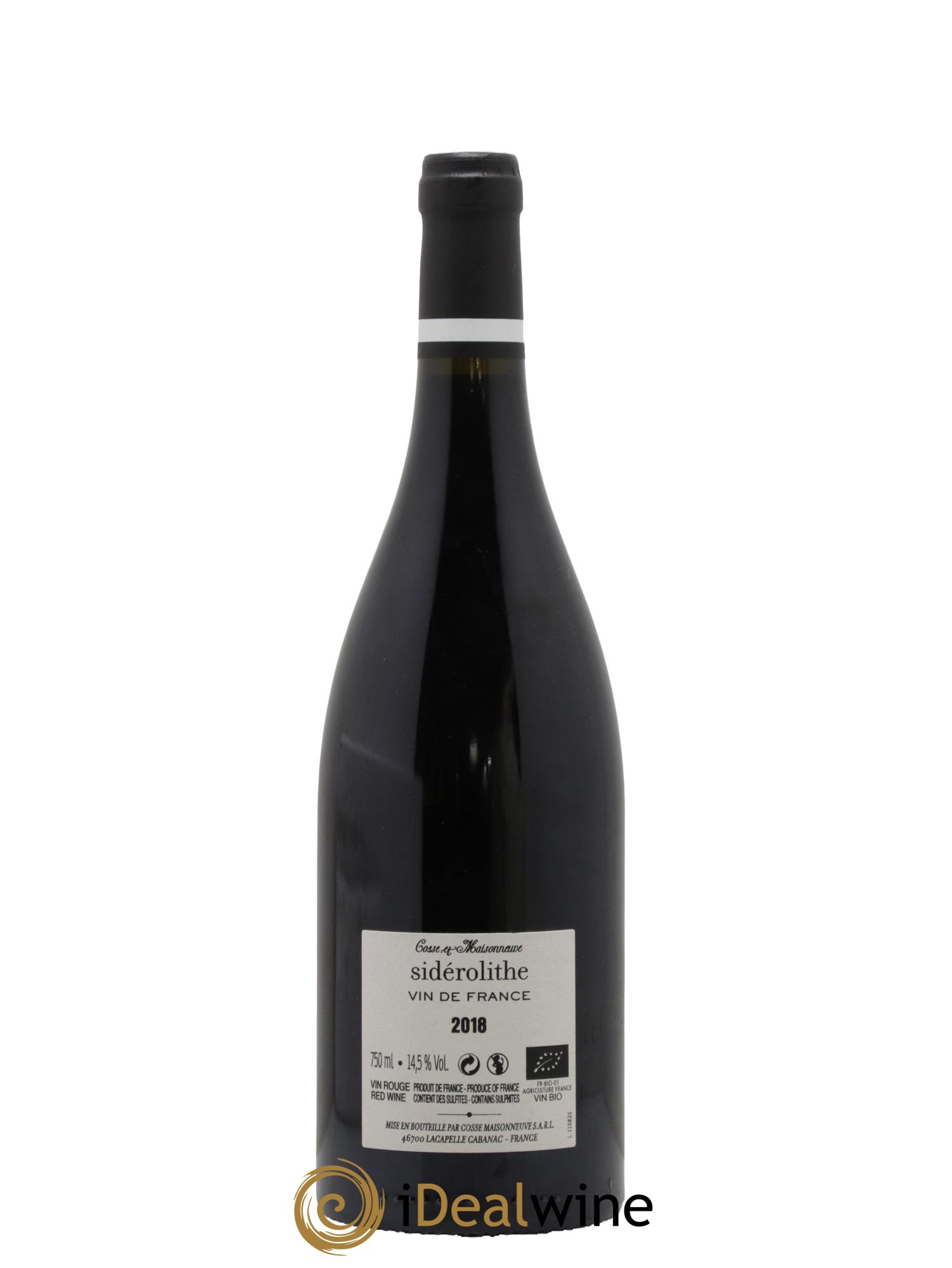 Vin de France Siderolithe Cosse-Maisonneuve (Domaine) 2018 - Lotto di 1 bottiglia - 1