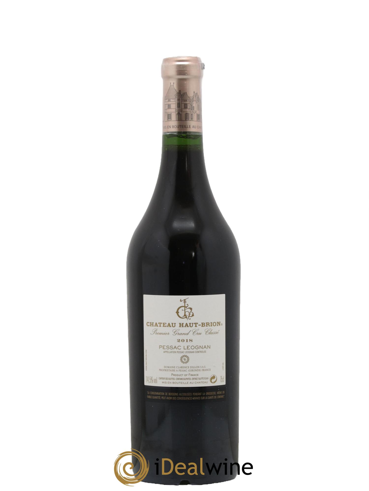 Château Haut Brion 1er Grand Cru Classé  2018 - Lot de 1 bouteille - 1