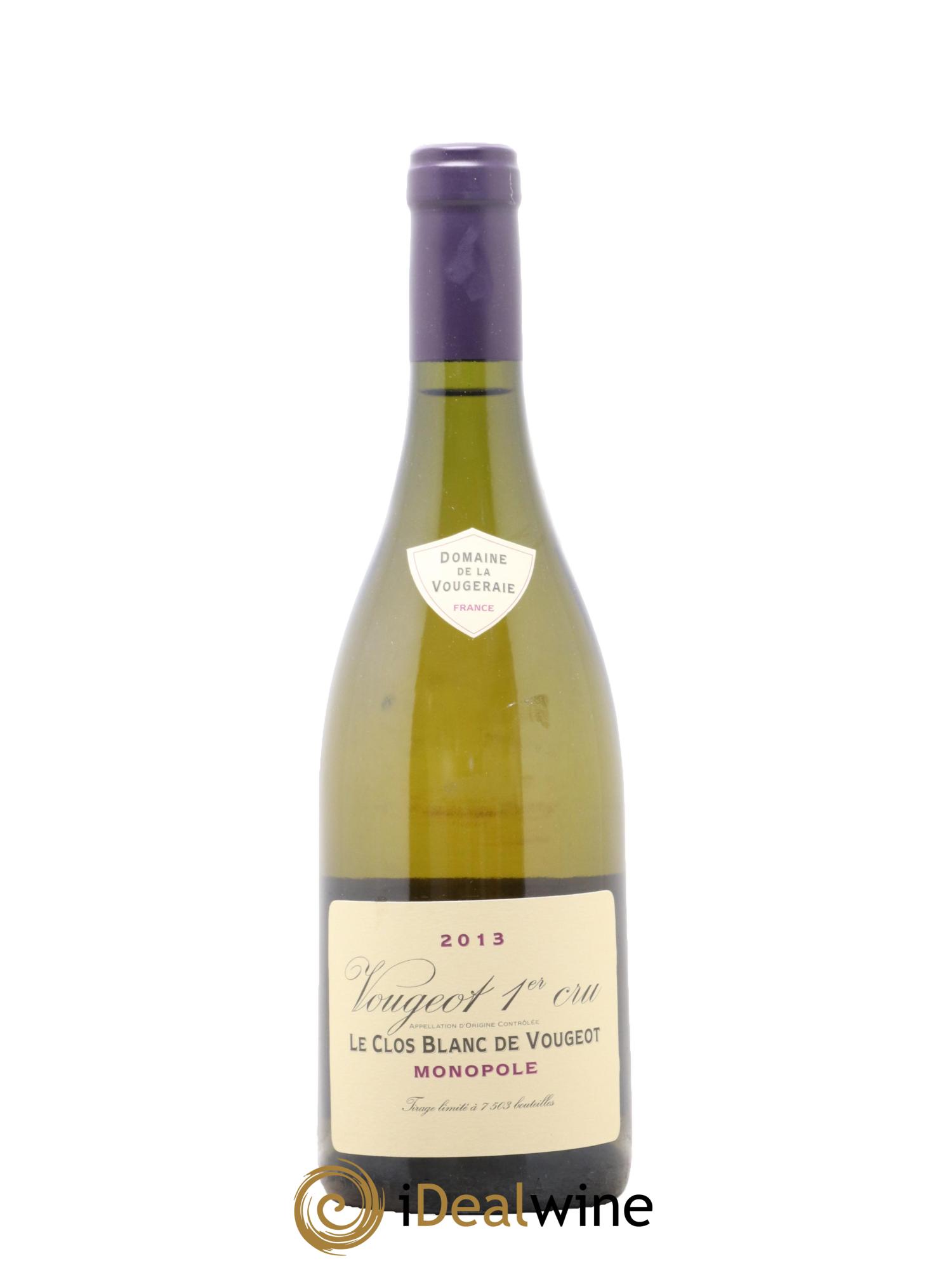 Vougeot 1er Cru Le Clos Blanc de Vougeot La Vougeraie 2013 - Lot of 1 bottle - 0