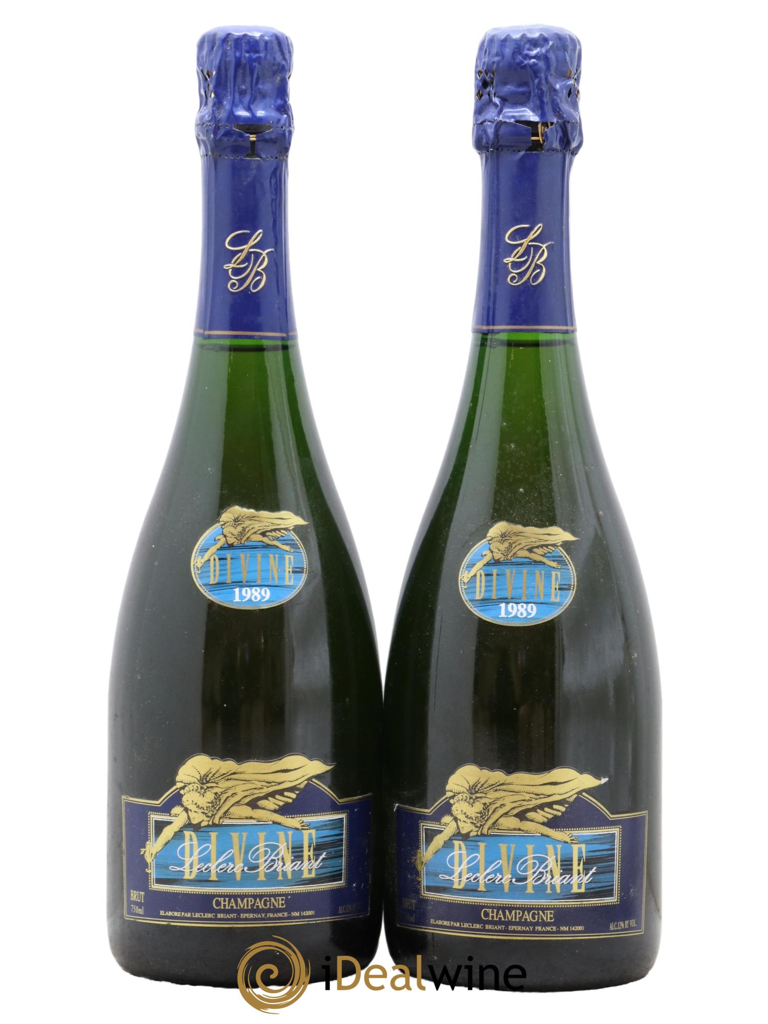 Champagne Brut Divine Leclerc Briant 1989 - Lot de 2 bouteilles - 0