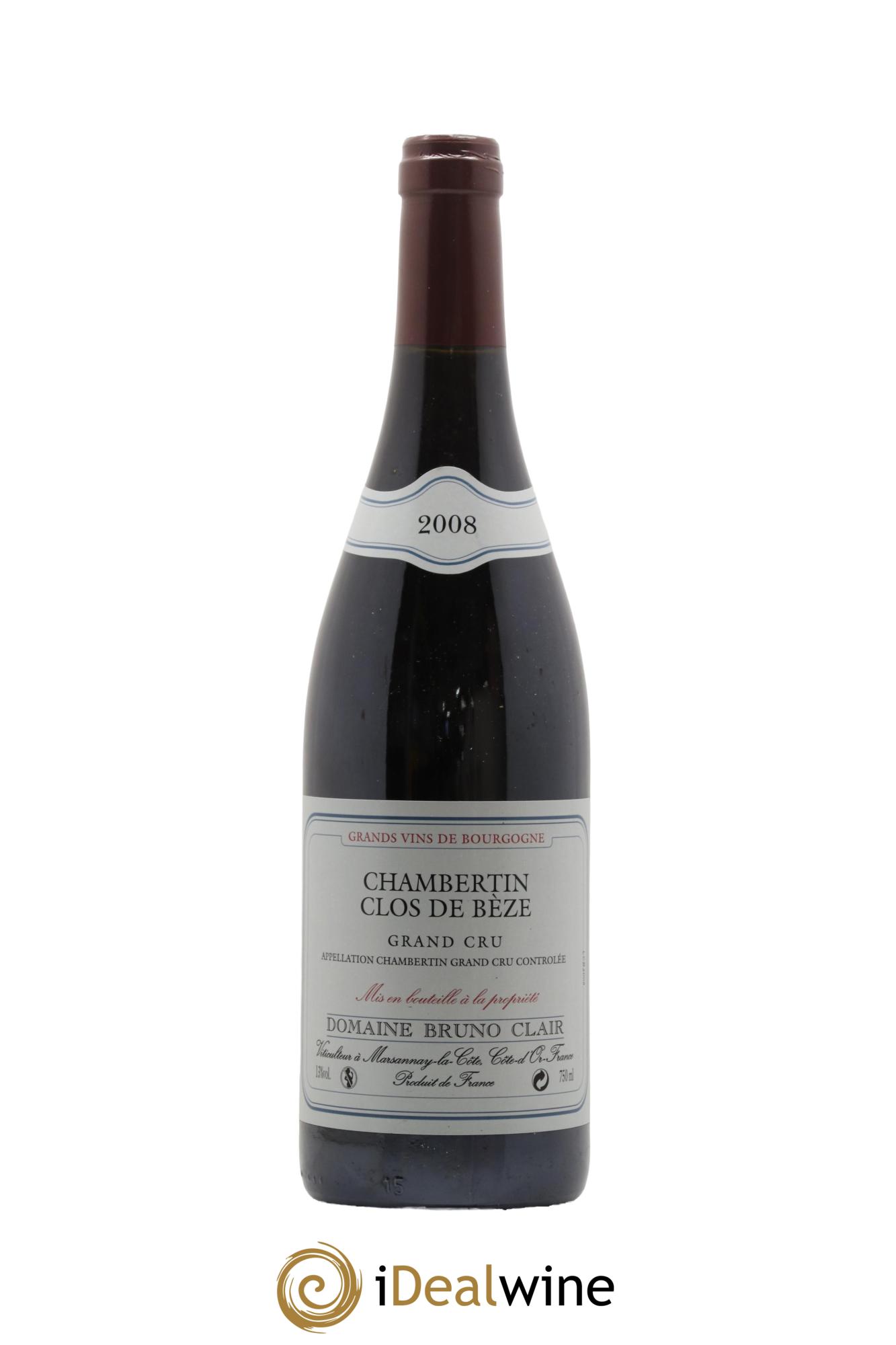 Chambertin Clos de Bèze Grand Cru Bruno Clair (Domaine)  2008 - Lot of 1 bottle - 0