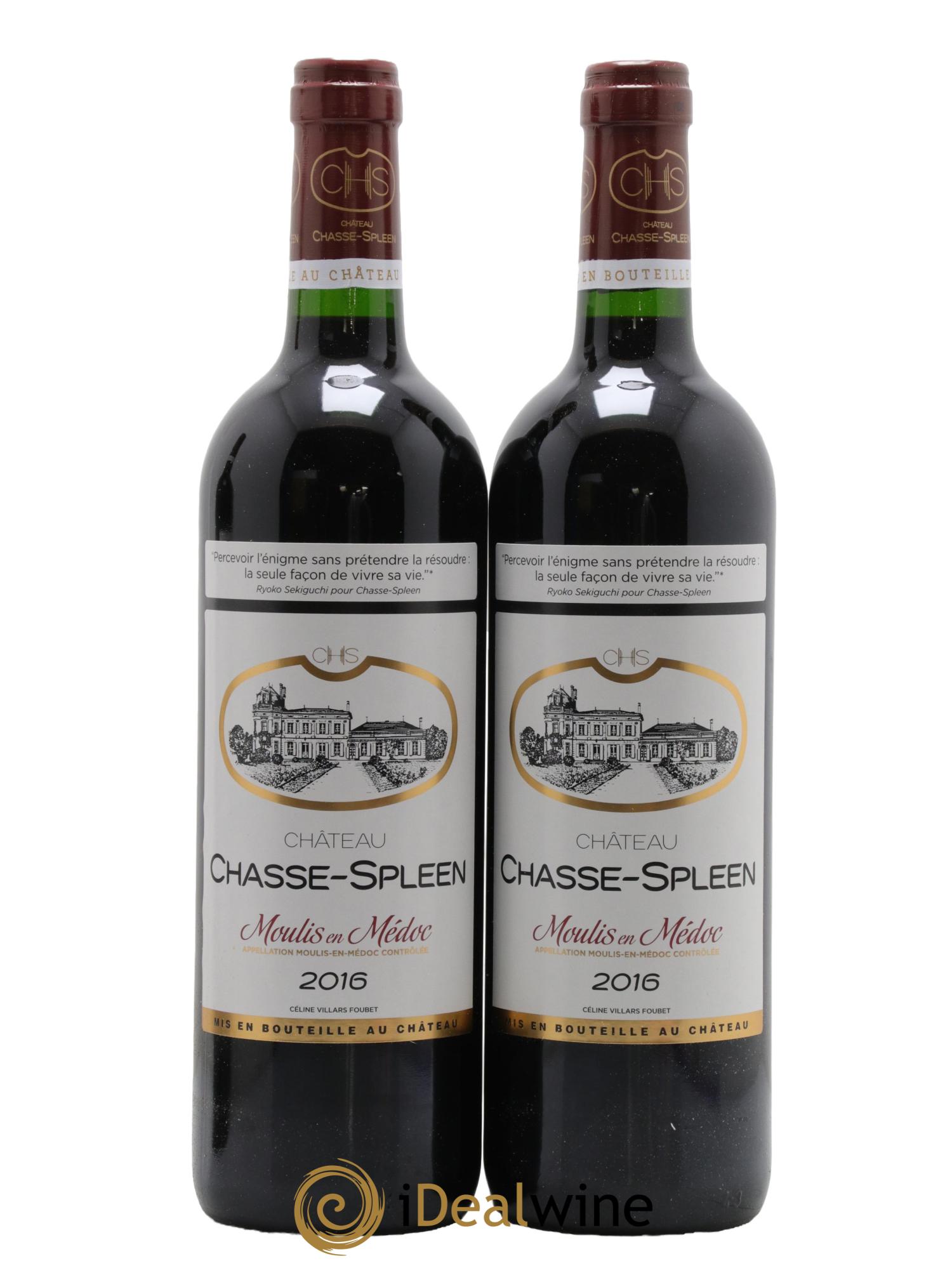 Château Chasse Spleen 2016 - Posten von 2 Flaschen - 0