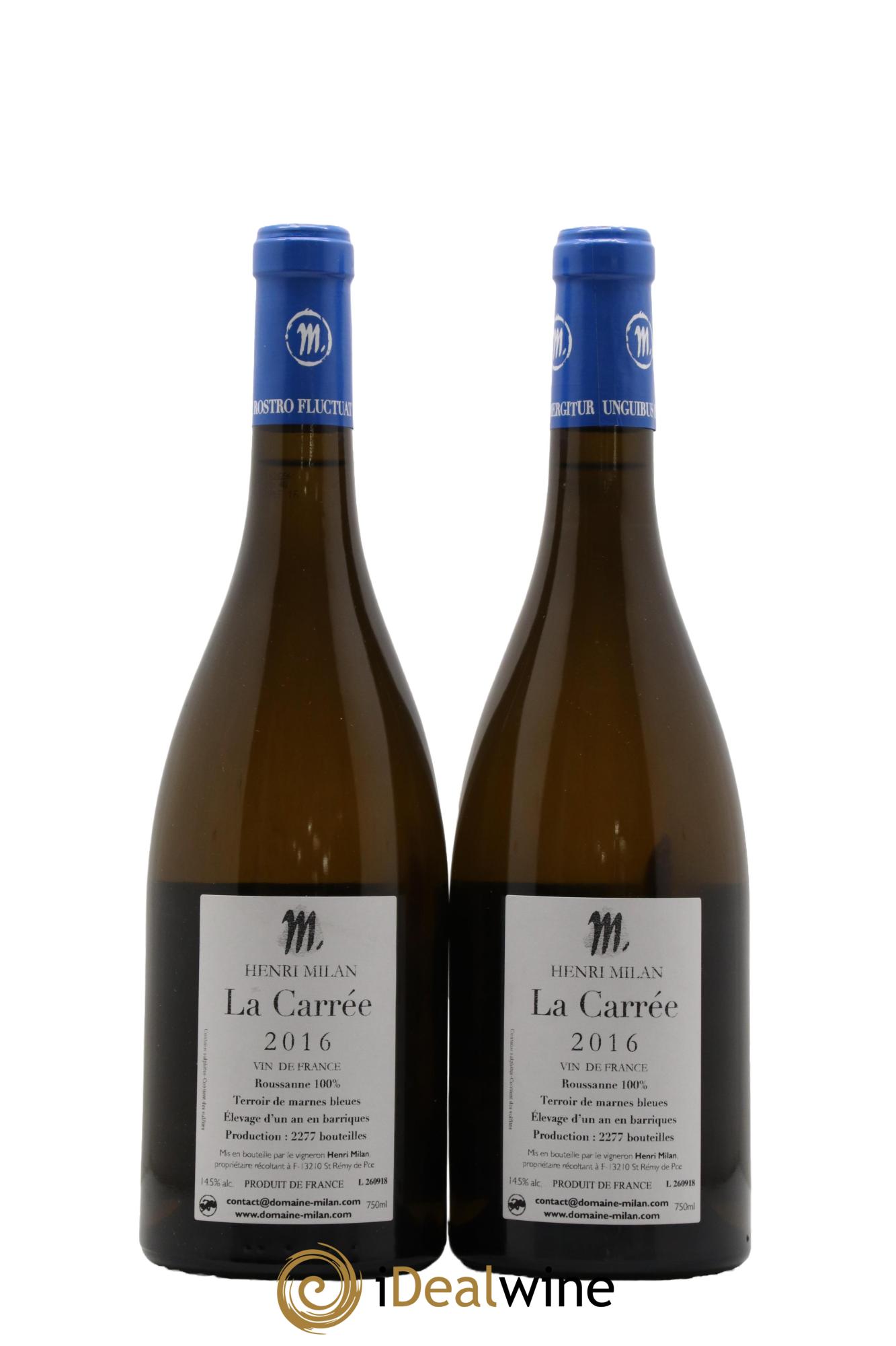 Vin de France La Carrée Henri Milan 2016 - Posten von 2 Flaschen - 1