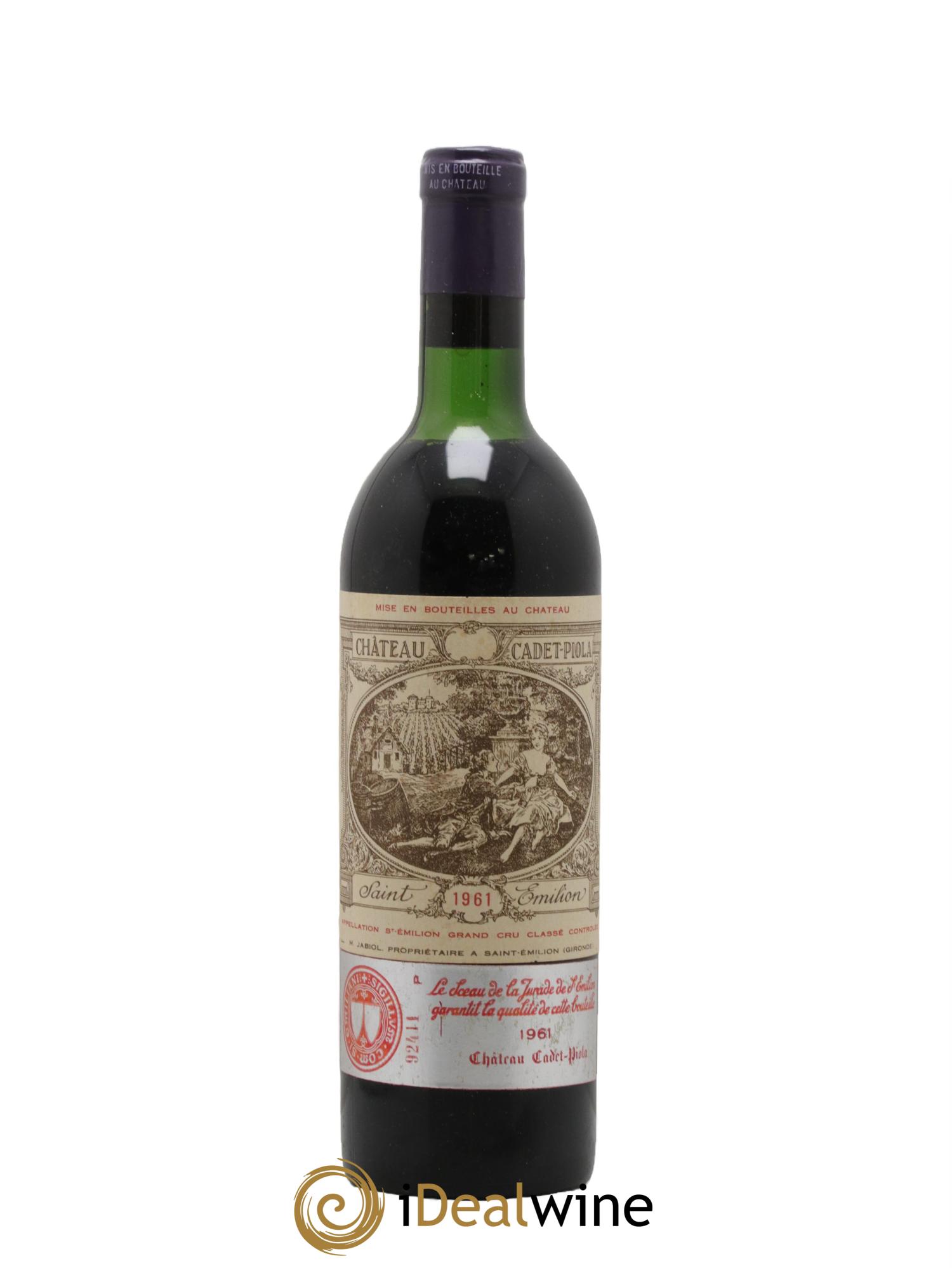 Château Cadet Piola Grand Cru Classé 1961 - Posten von 1 Flasche - 0