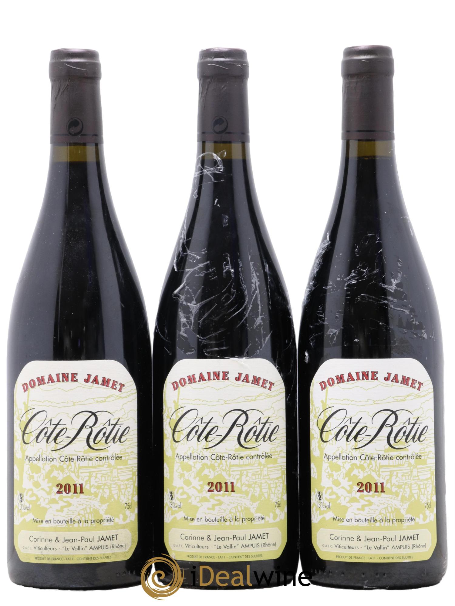 Côte-Rôtie Jamet (Domaine) 2011 - Lot of 3 bottles - 0