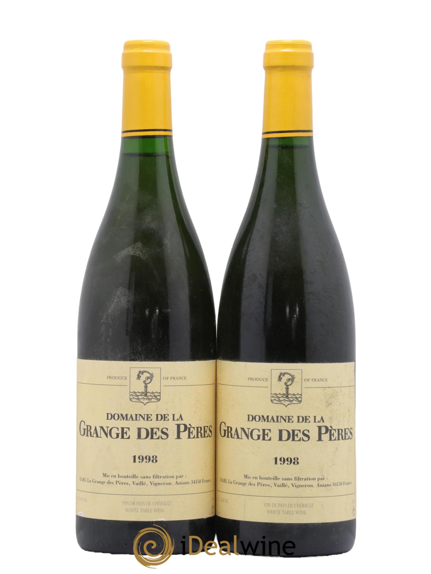 IGP Pays d'Hérault Grange des Pères Laurent Vaillé 1998 - Lot of 2 bottles - 0