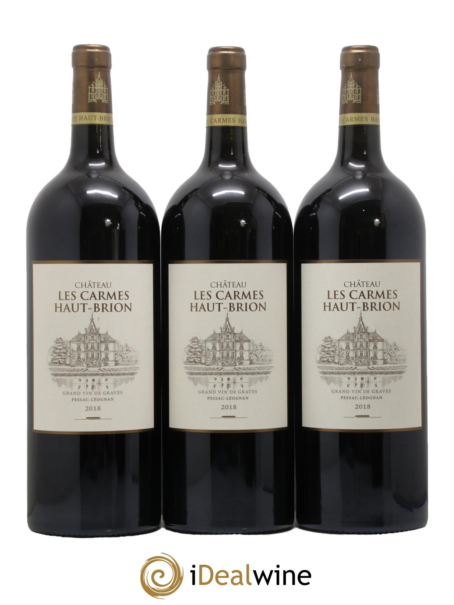 Château Les Carmes Haut-Brion 2018 - Lot of 3 magnums - 0