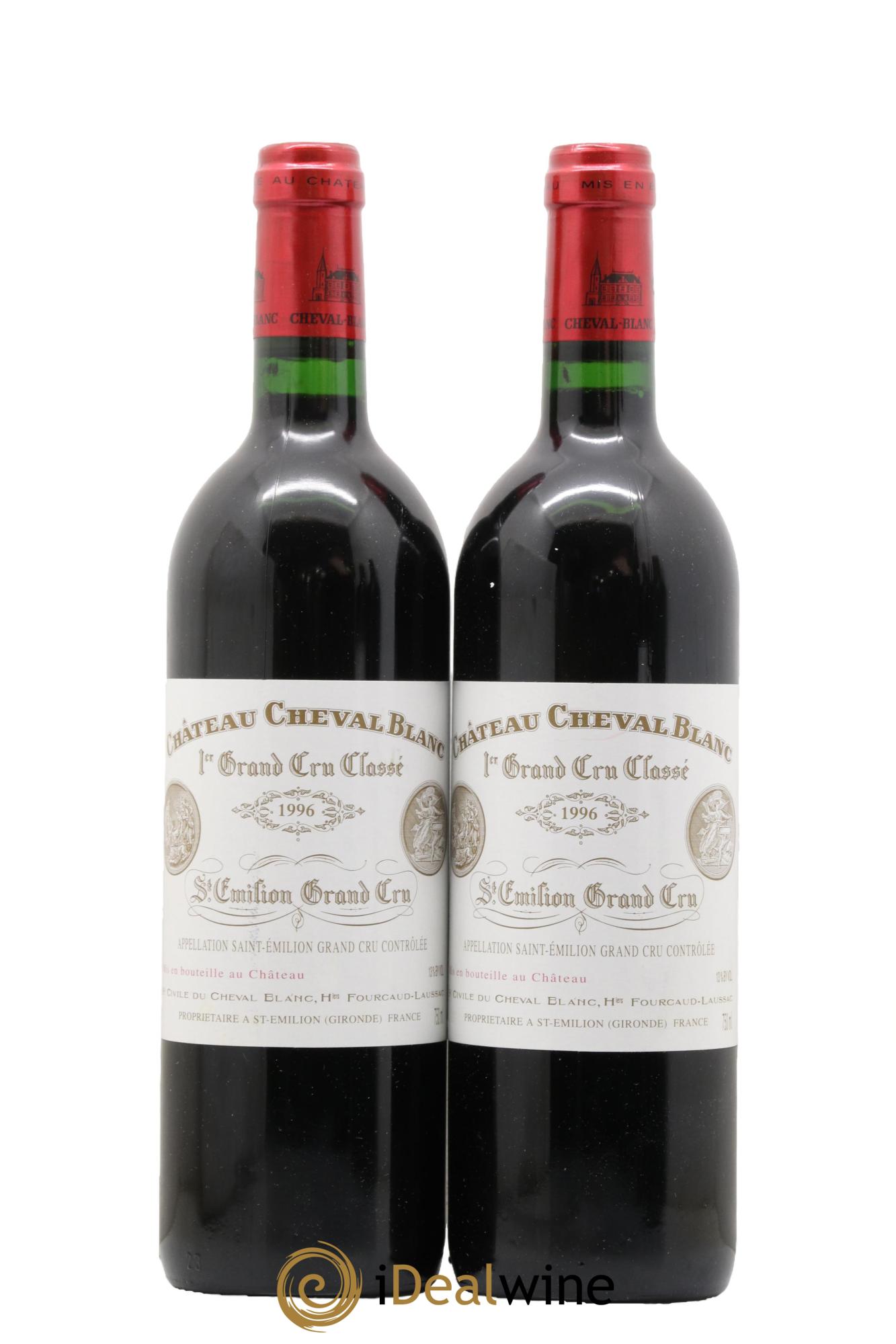 Château Cheval Blanc 1er Grand Cru Classé A 1996 - Lot de 2 bouteilles - 0