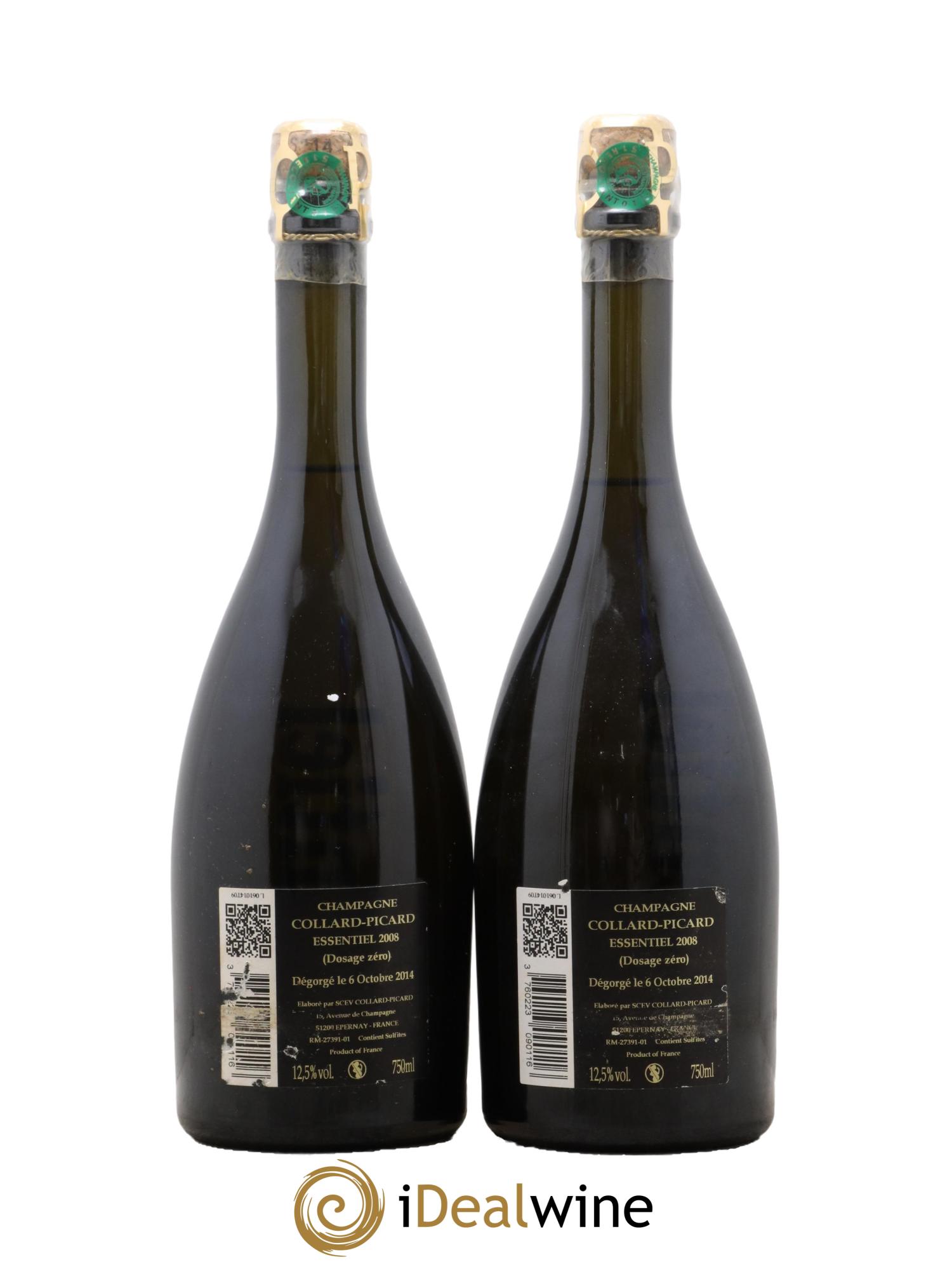 Champagne Essentiel Collard-Picard 2008 - Lot of 2 bottles - 1