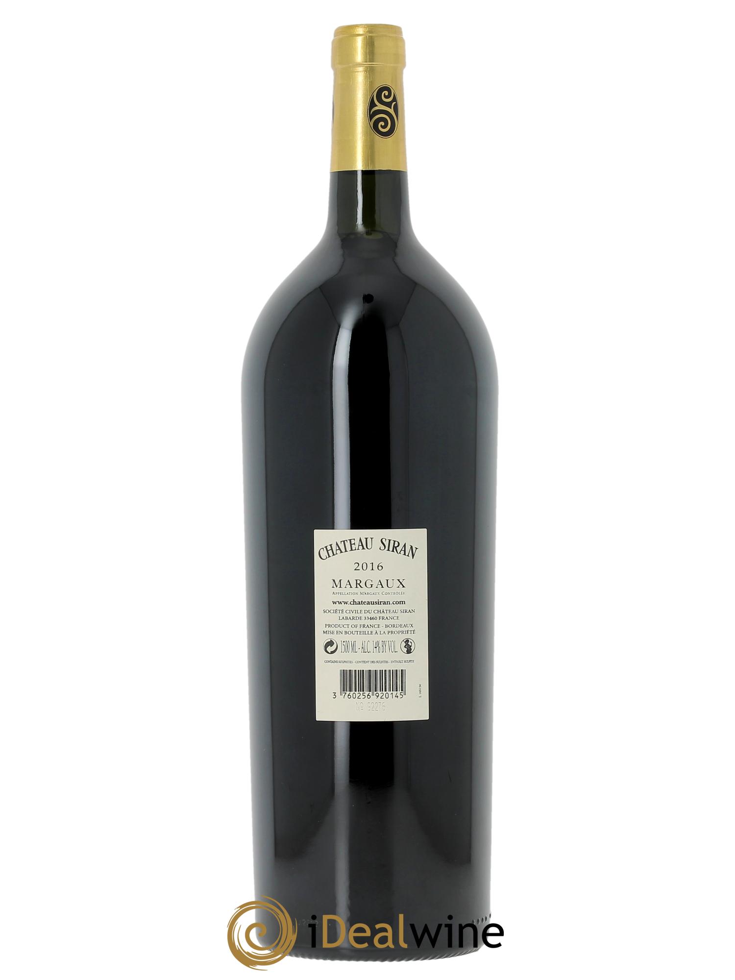 Château Siran  2016 - Lot de 1 magnum - 2