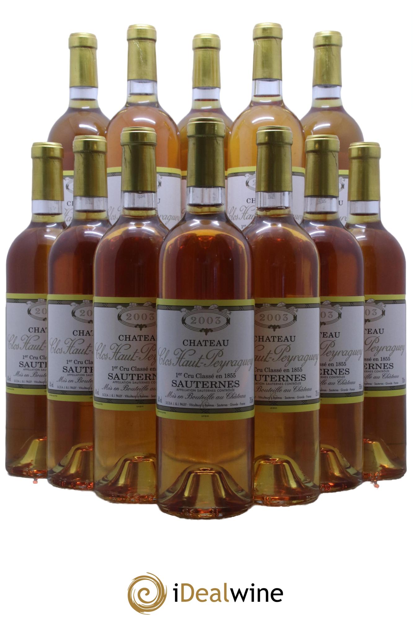 Clos Haut-Peyraguey 1er Grand Cru Classé  2003 - Lot of 12 bottles - 0