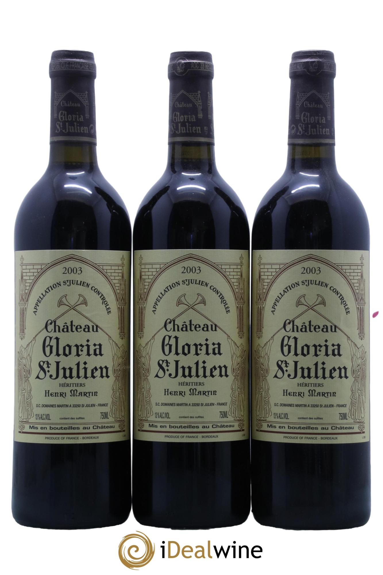 Château Gloria  2003 - Posten von 12 Flaschen - 1