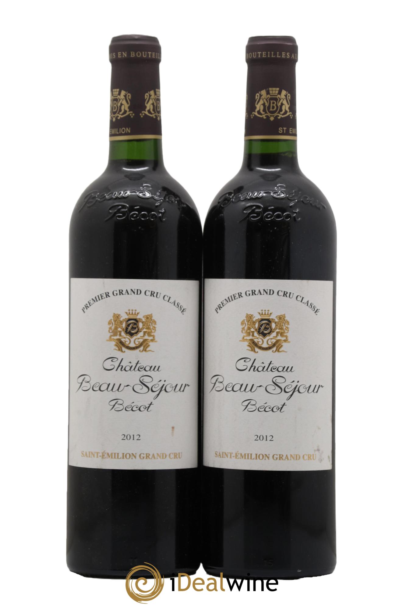 Château Beau-Séjour Bécot 1er Grand Cru Classé B 2012 - Lot of 2 bottles - 0