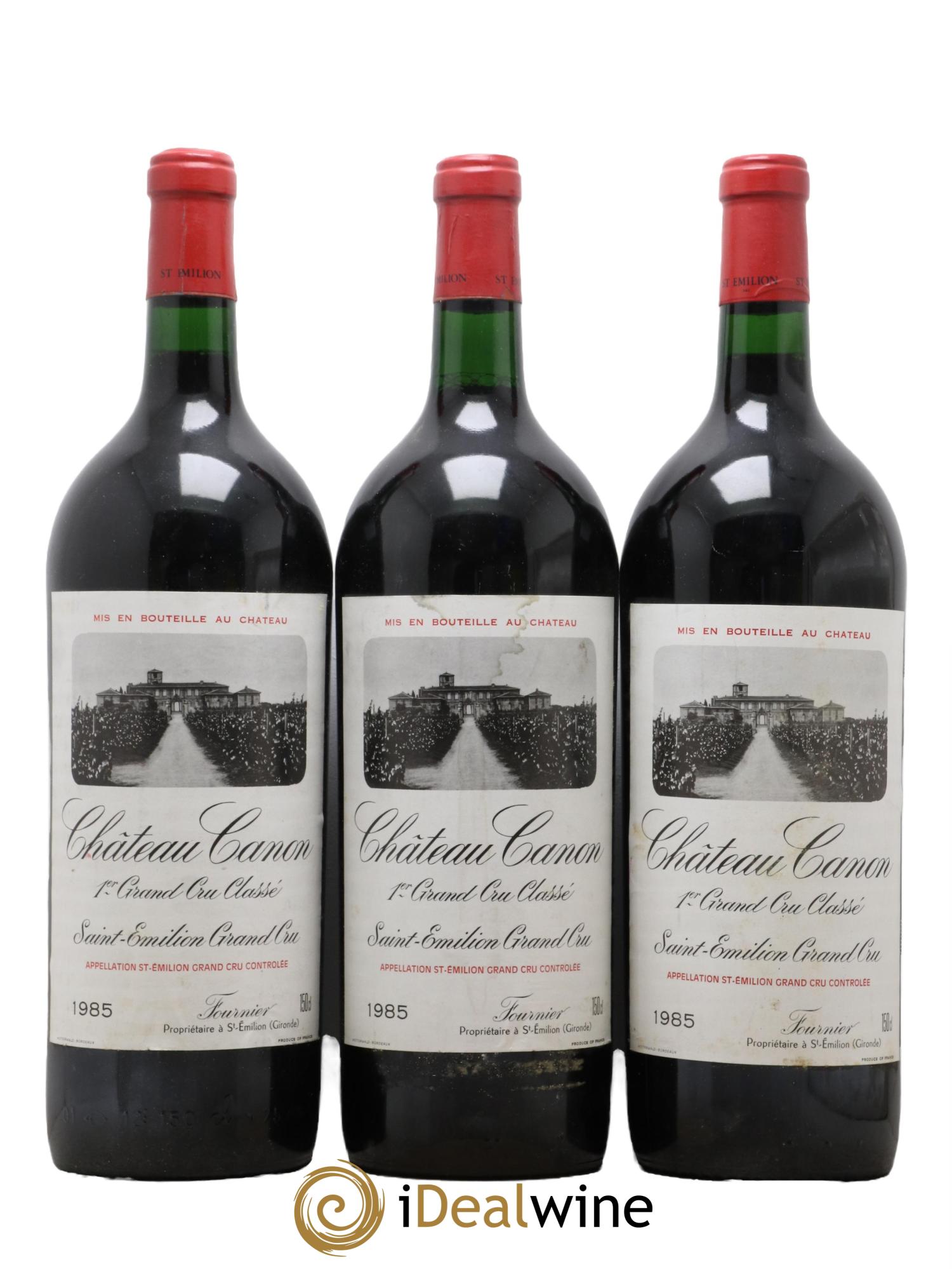 Château Canon 1er Grand Cru Classé B 1985 - Lot of 3 magnums - 0