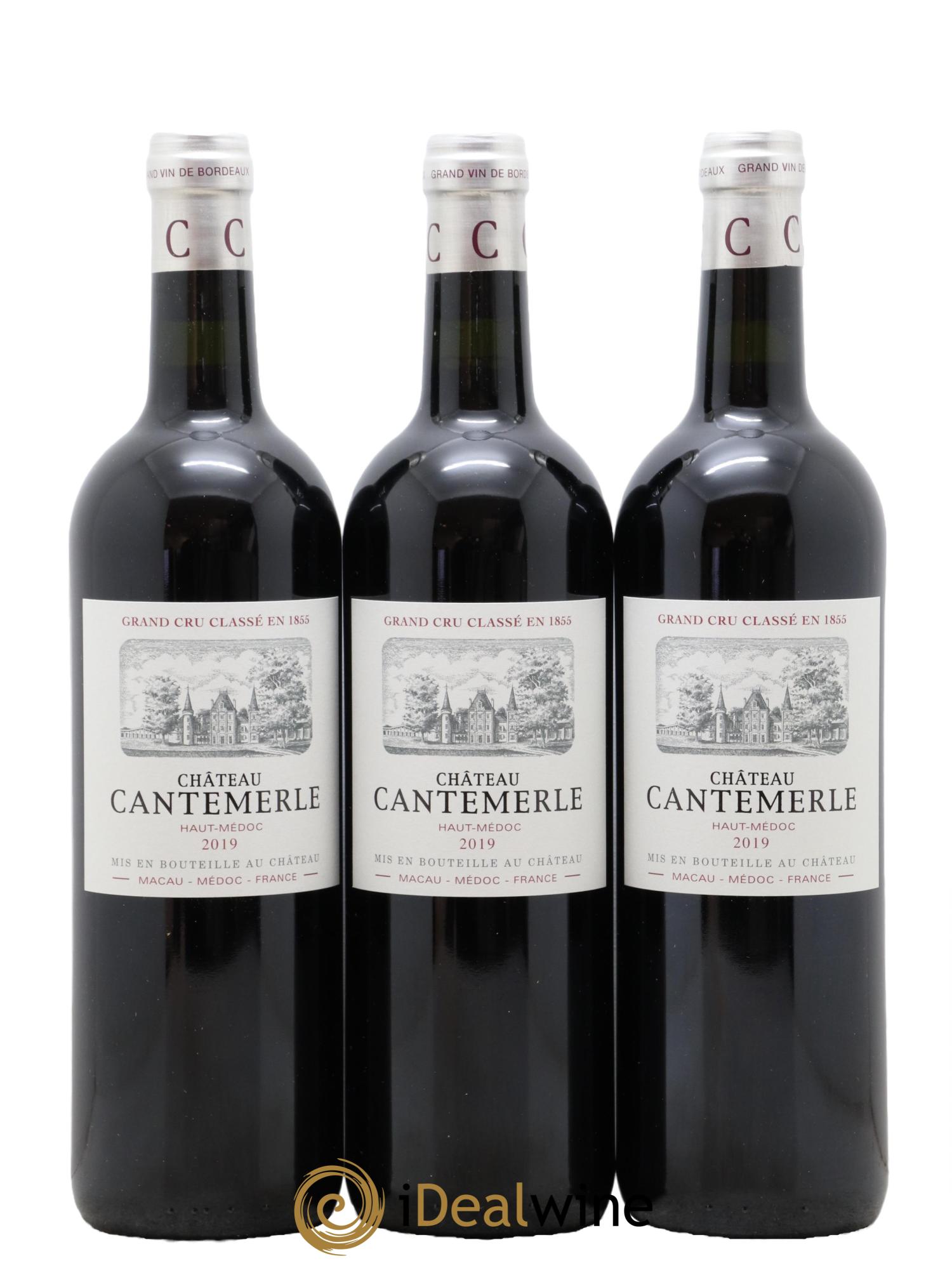 Château Cantemerle 5ème Grand Cru Classé  2019 - Lotto di 3 bottiglie - 0