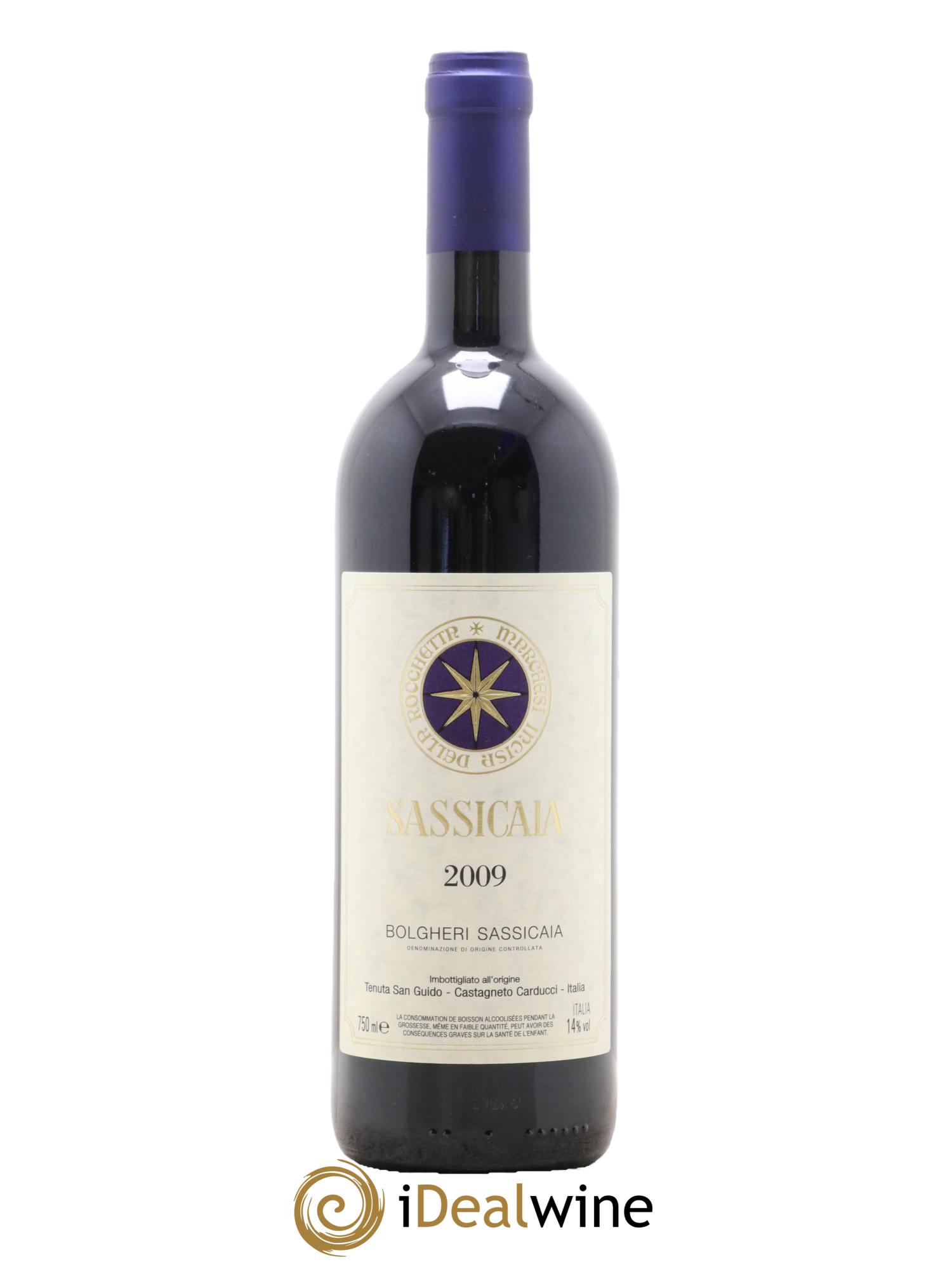 Bolgheri DOC Sassicaia Tenuta San Guido 2009 - Lot de 1 bouteille - 0