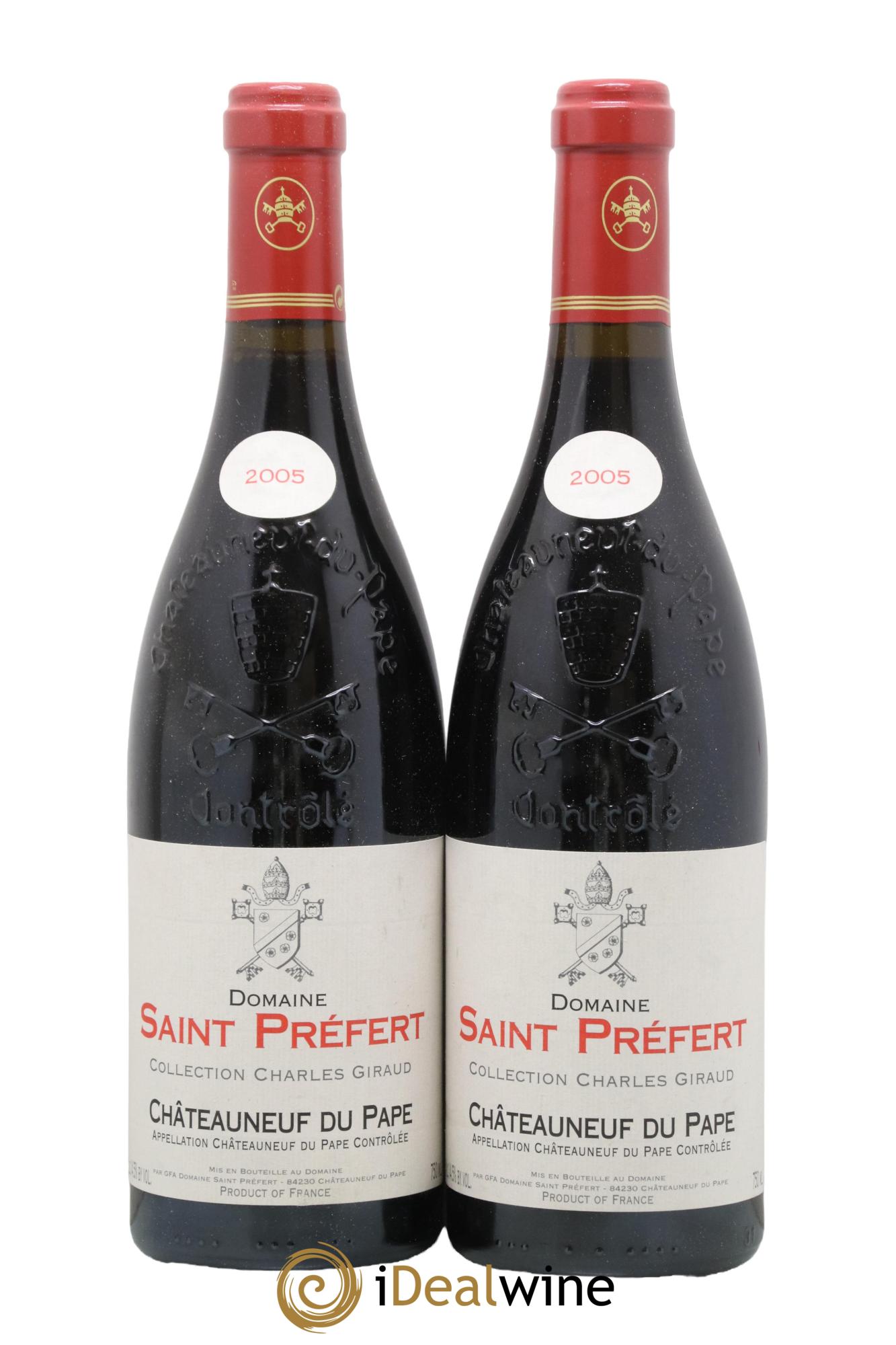 Châteauneuf-du-Pape Collection Charles Giraud Domaine Saint-Préfert 2005 - Posten von 2 Flaschen - 0