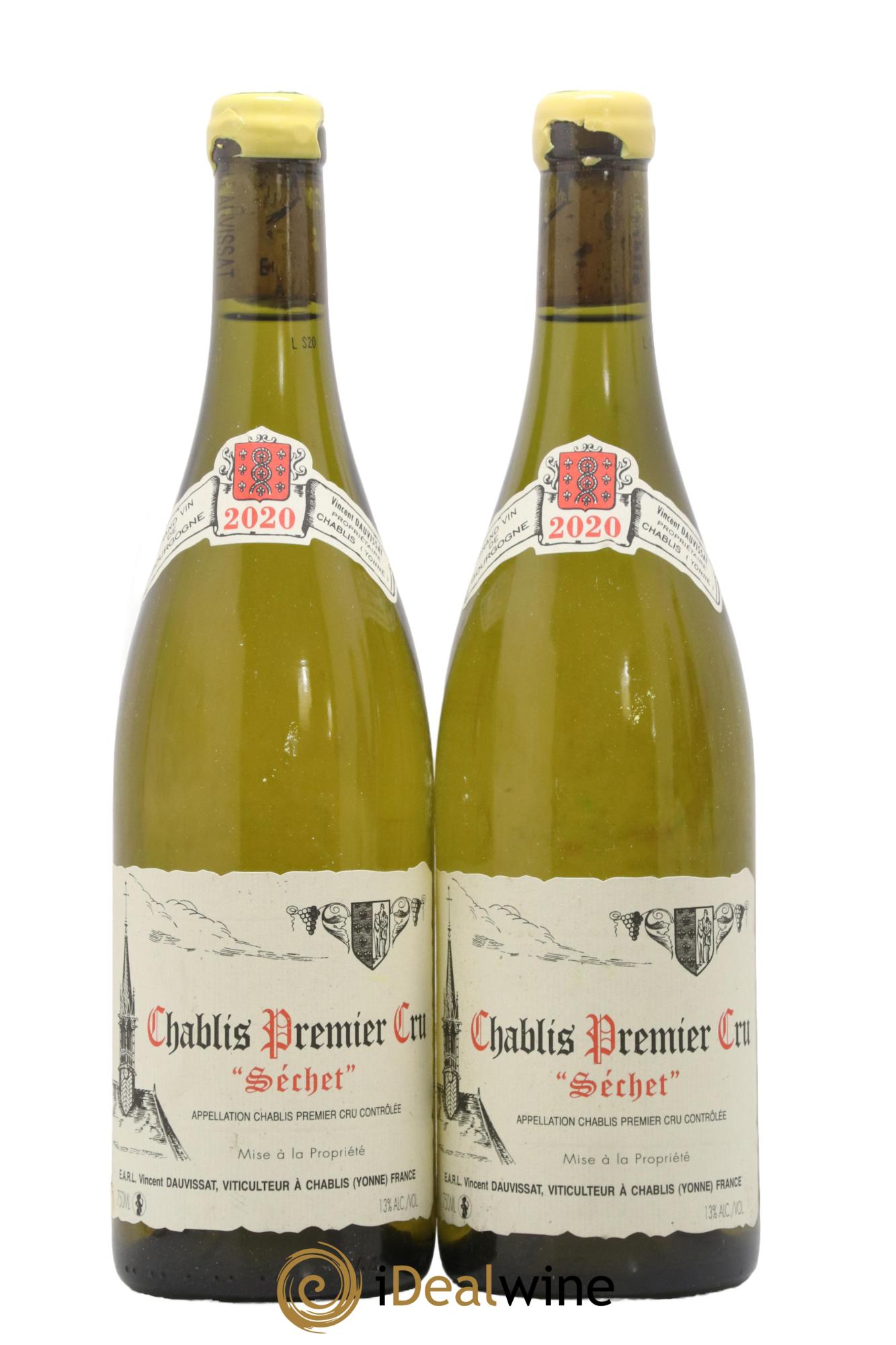 Chablis 1er Cru Séchet Vincent Dauvissat (Domaine)  2020 - Posten von 2 Flaschen - 0