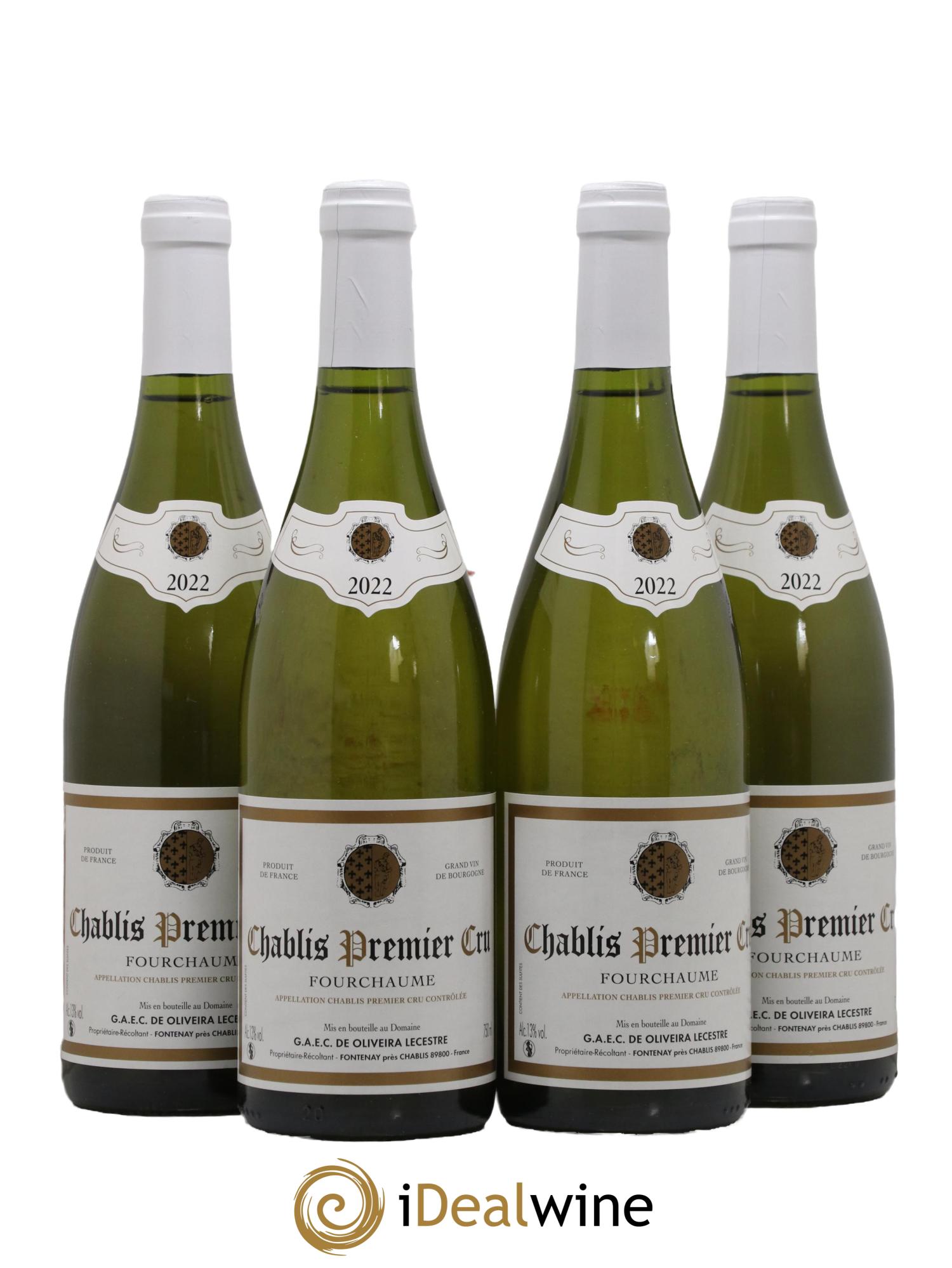 Chablis 1er Cru Fourchaume Gaec De Oliveira Lecestre 2022 - Posten von 4 Flaschen - 0