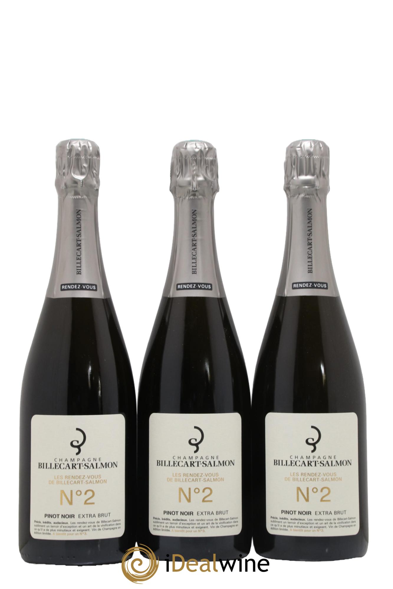 Champagne Extra Brut Rendez Vous Numero 2 Billecart Salmon - Lot of 3 bottles - 0